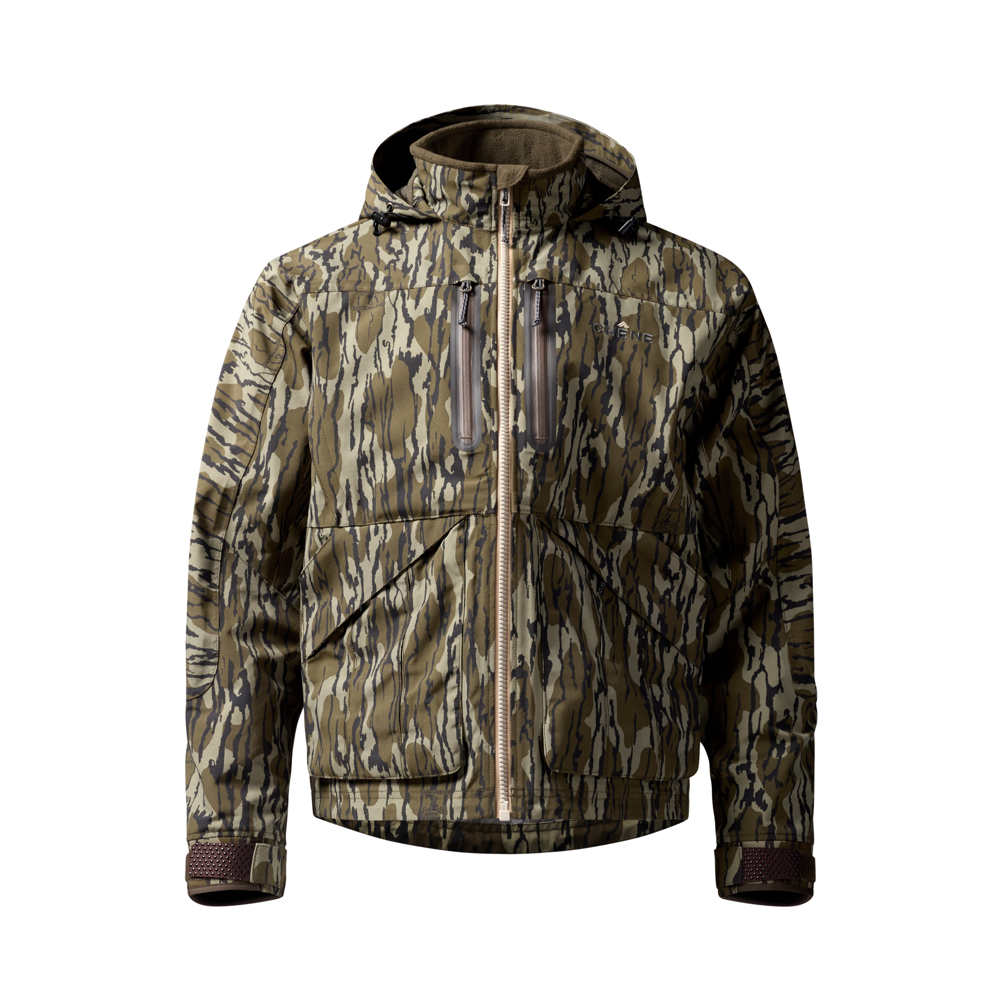 Hydro-Lok Shell Jacket in Mossy Oak Original Bottomland, front view #mossy_oak_original_bottomland