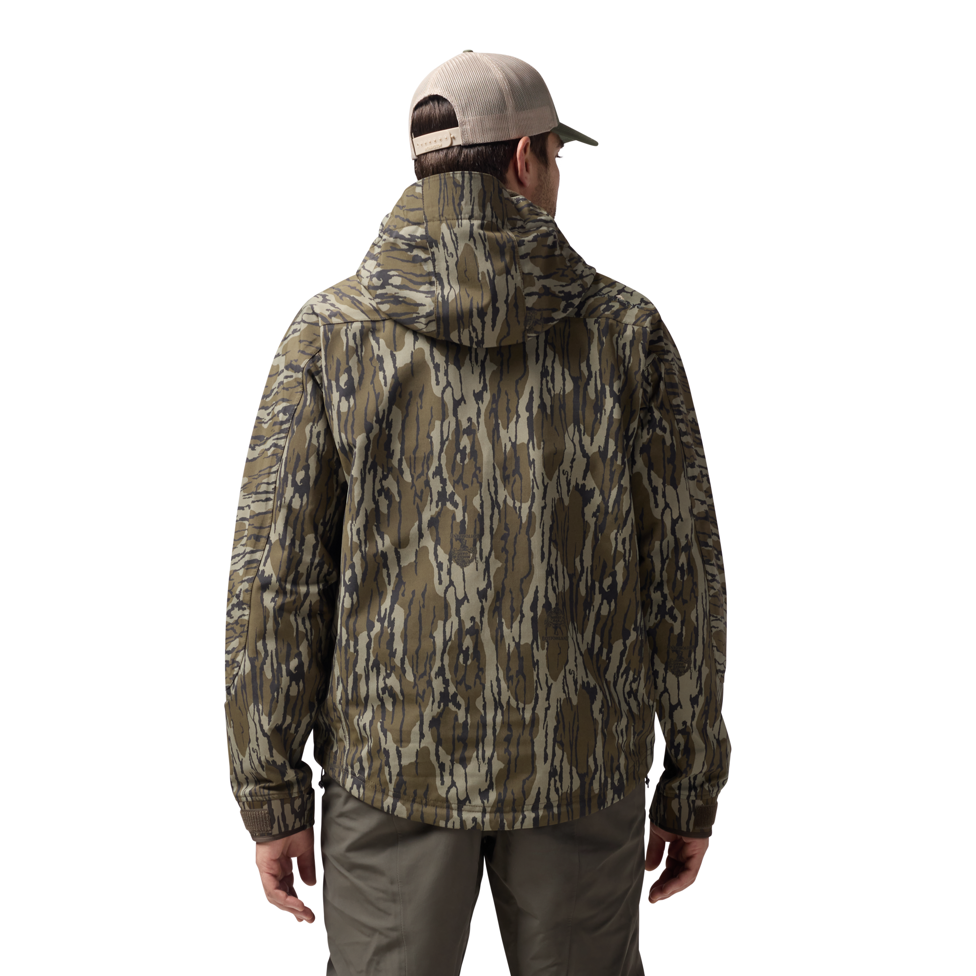 Hydro-Lok Shell Jacket in Mossy Oak Original Bottomland, on model #mossy_oak_original_bottomland
