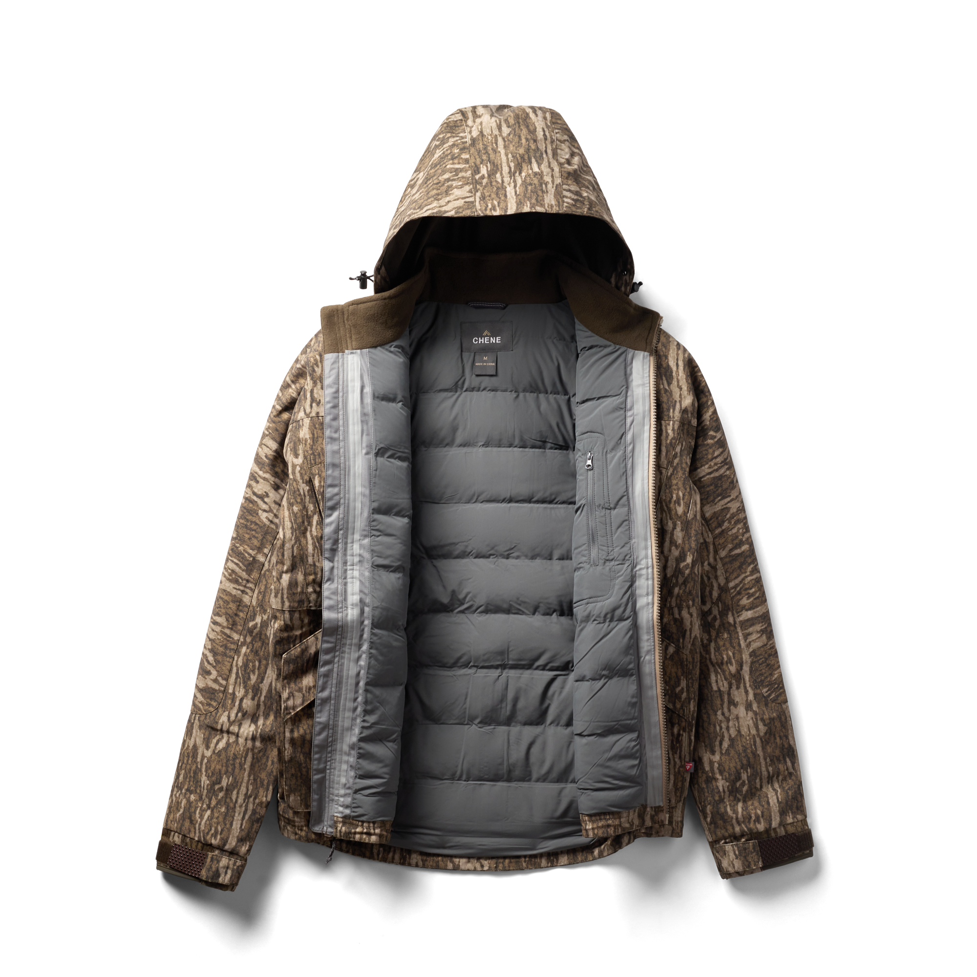 Hydro-Lok Insulated Jacket in Mossy Oak Bottomland, flat lay #mossy_oak_bottomland