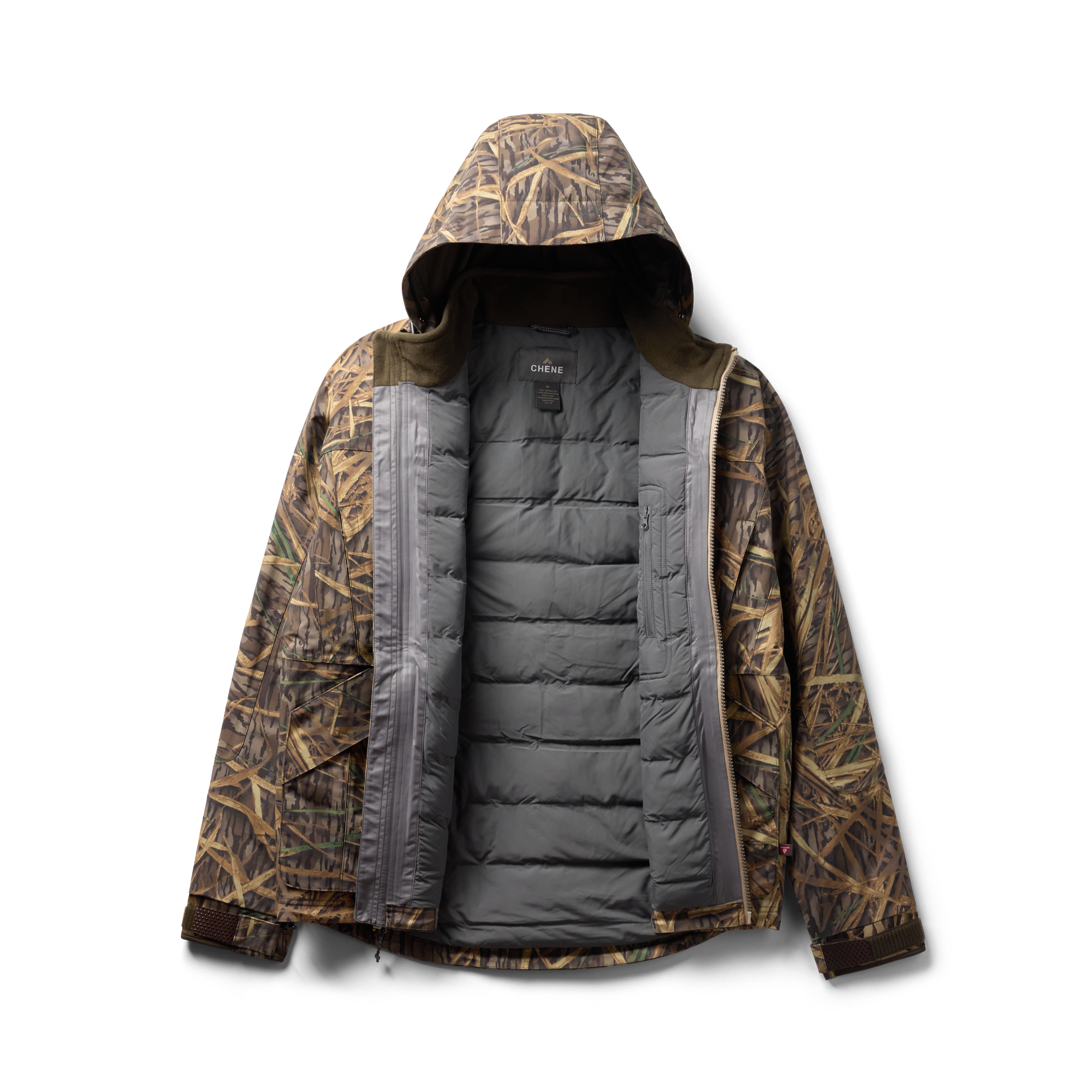 Hydro-Lok Insulated Jacket in Mossy Oak Original Shadow Grass, flat lay #mossy_oak_original_shadow_grass