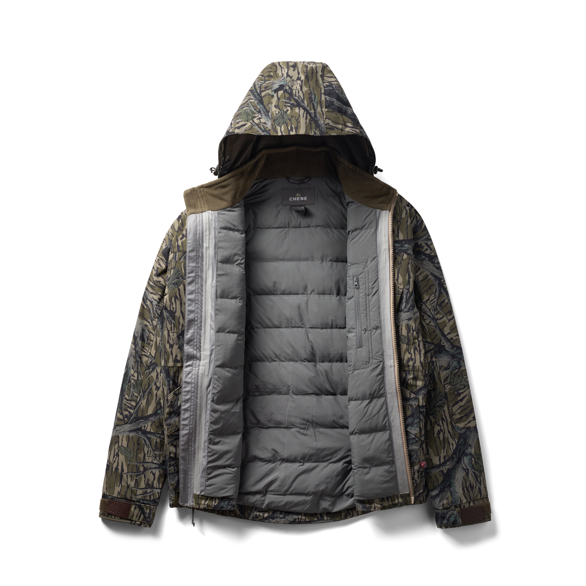 Hydro-Lok Insulated Jacket in Mossy Oak Original Treestand, flat lay #mossy_oak_original_treestand