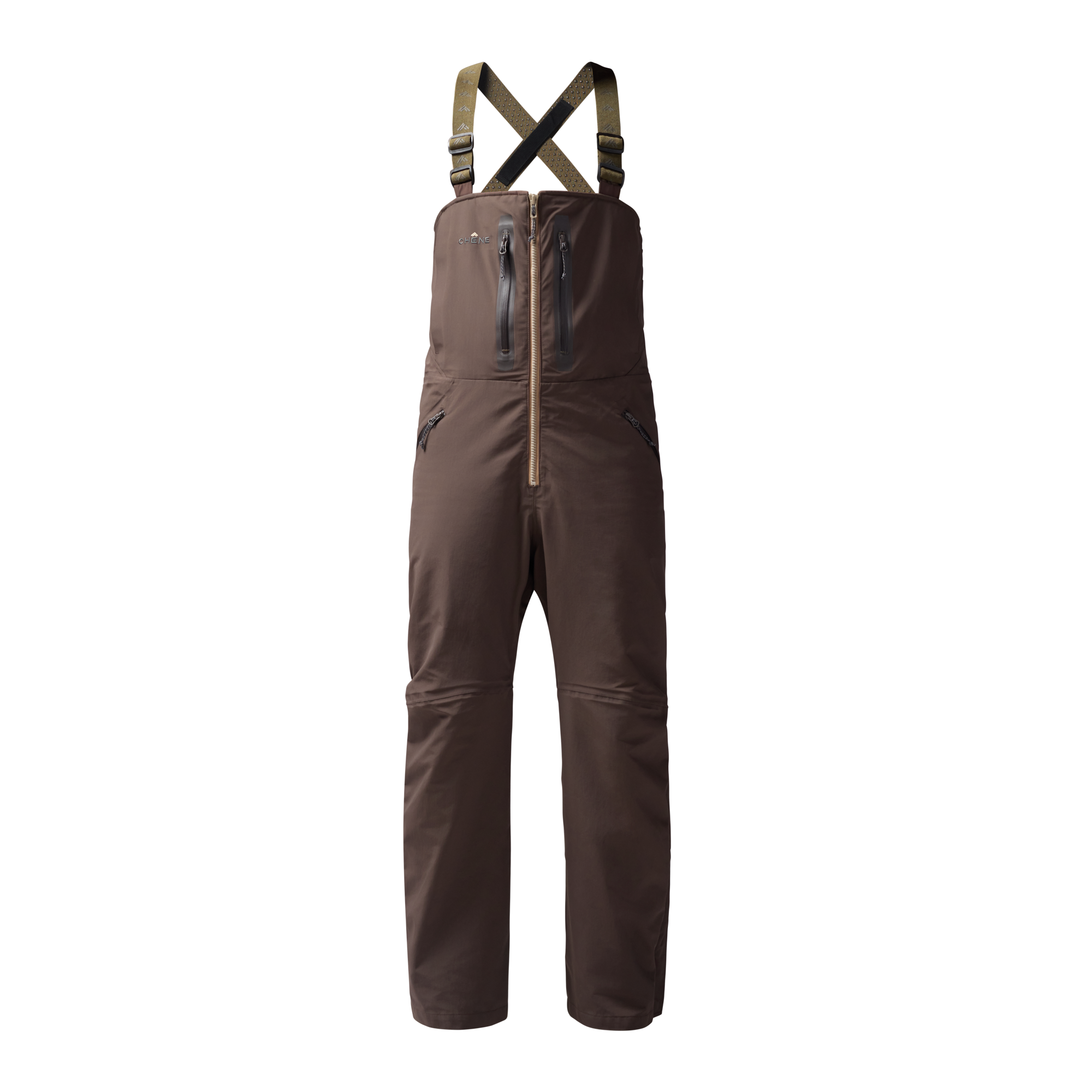 Hydro-Lok Field Bib in Brown, front view #brown