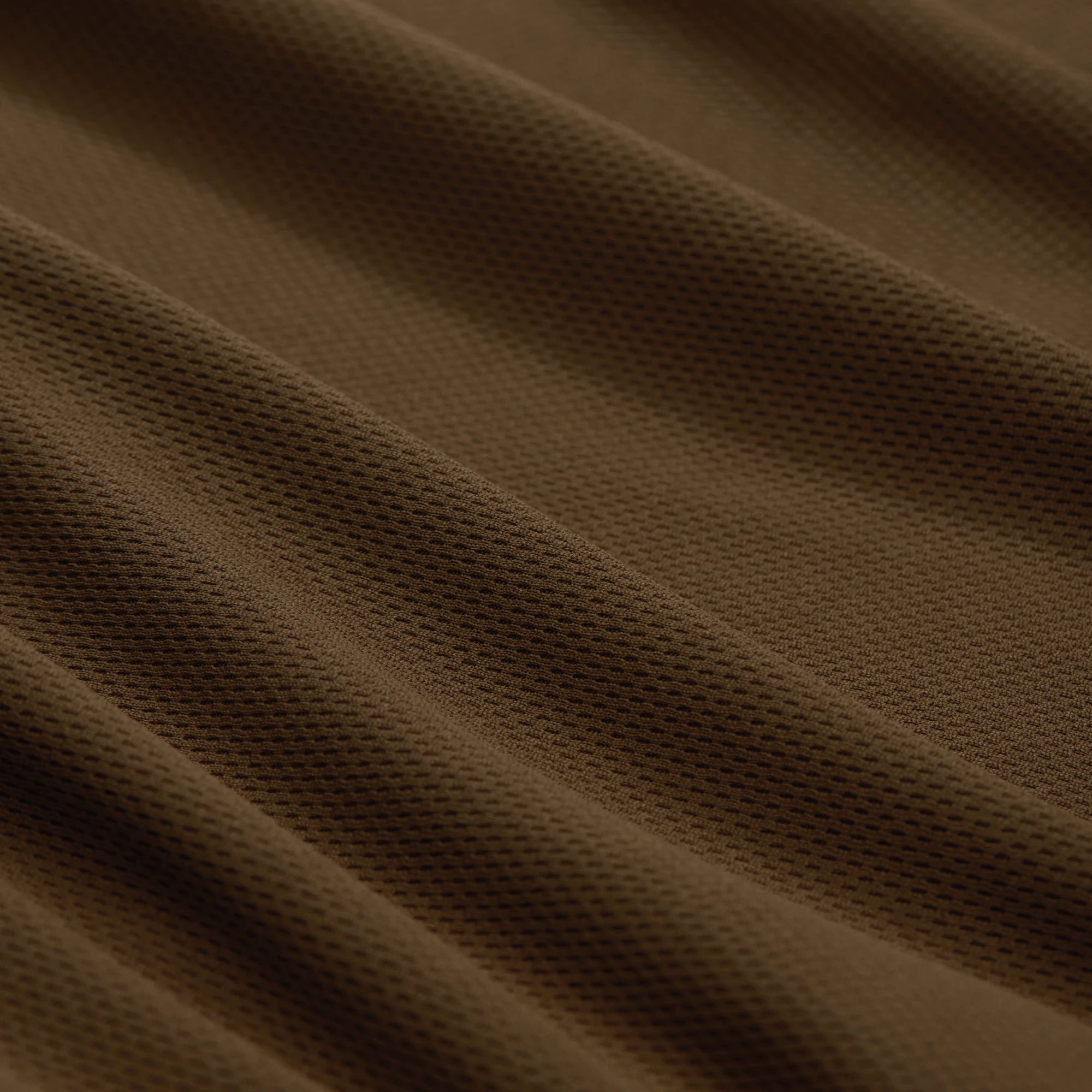 Vale 105 Synthetic Crew L/S in Field Khaki, fabric detail #field_khaki