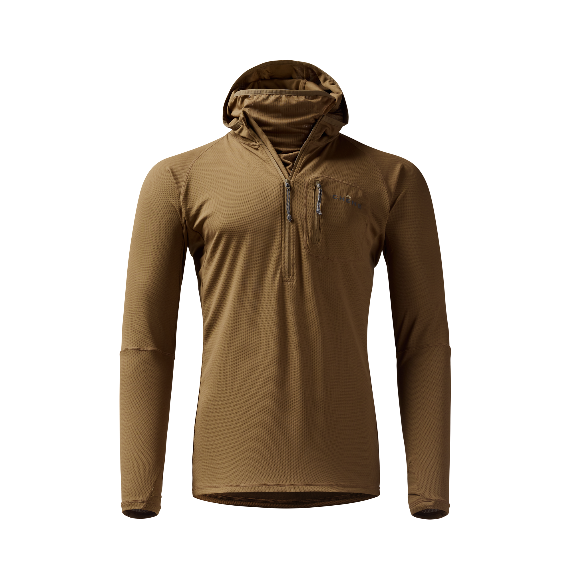 Vale 105 Synthetic Hoodie in Field Khaki, front view #field_khaki
