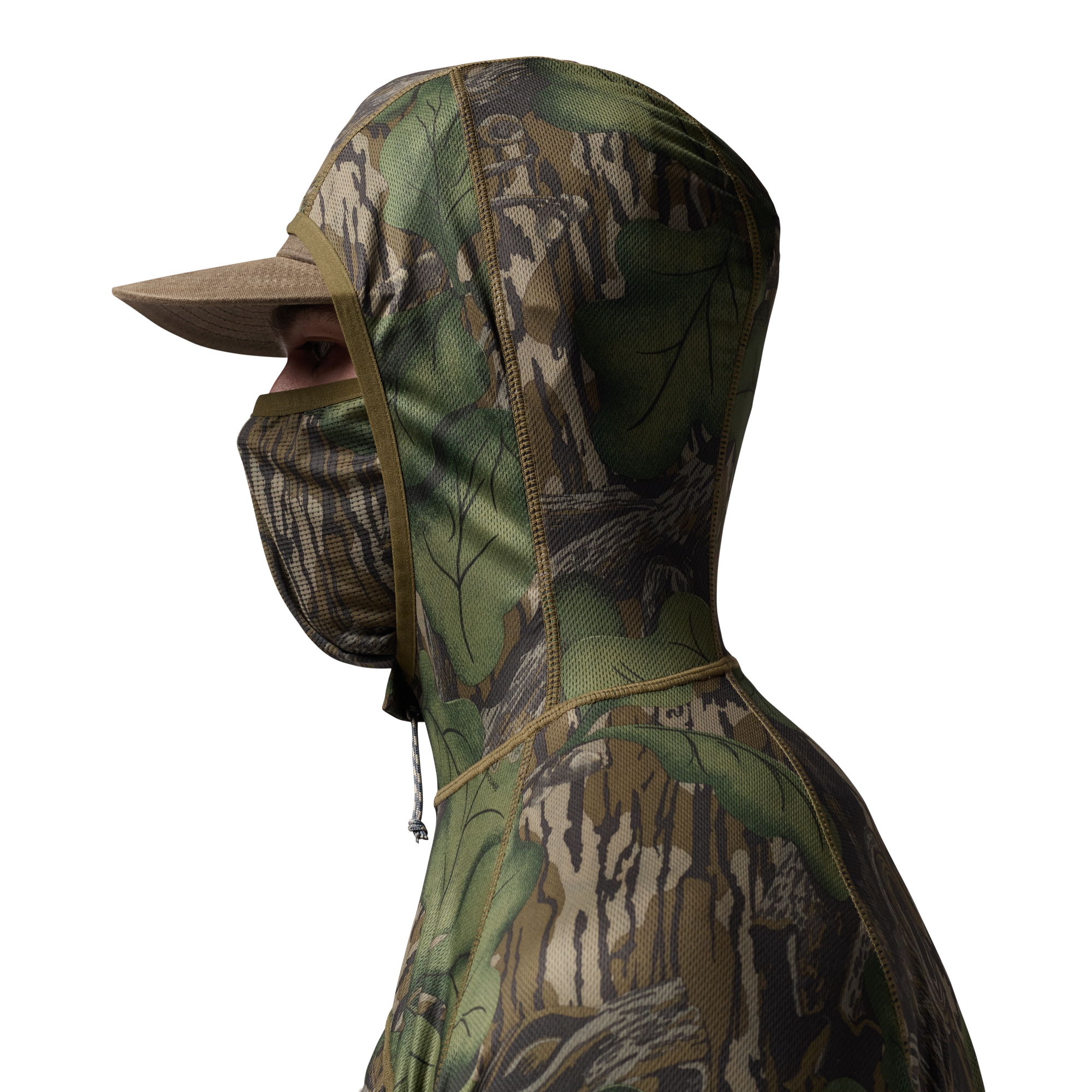 Vale 105 Synthetic Hoodie in Mossy Oak Full Foliage, on model #mossy_oak_full_foliage