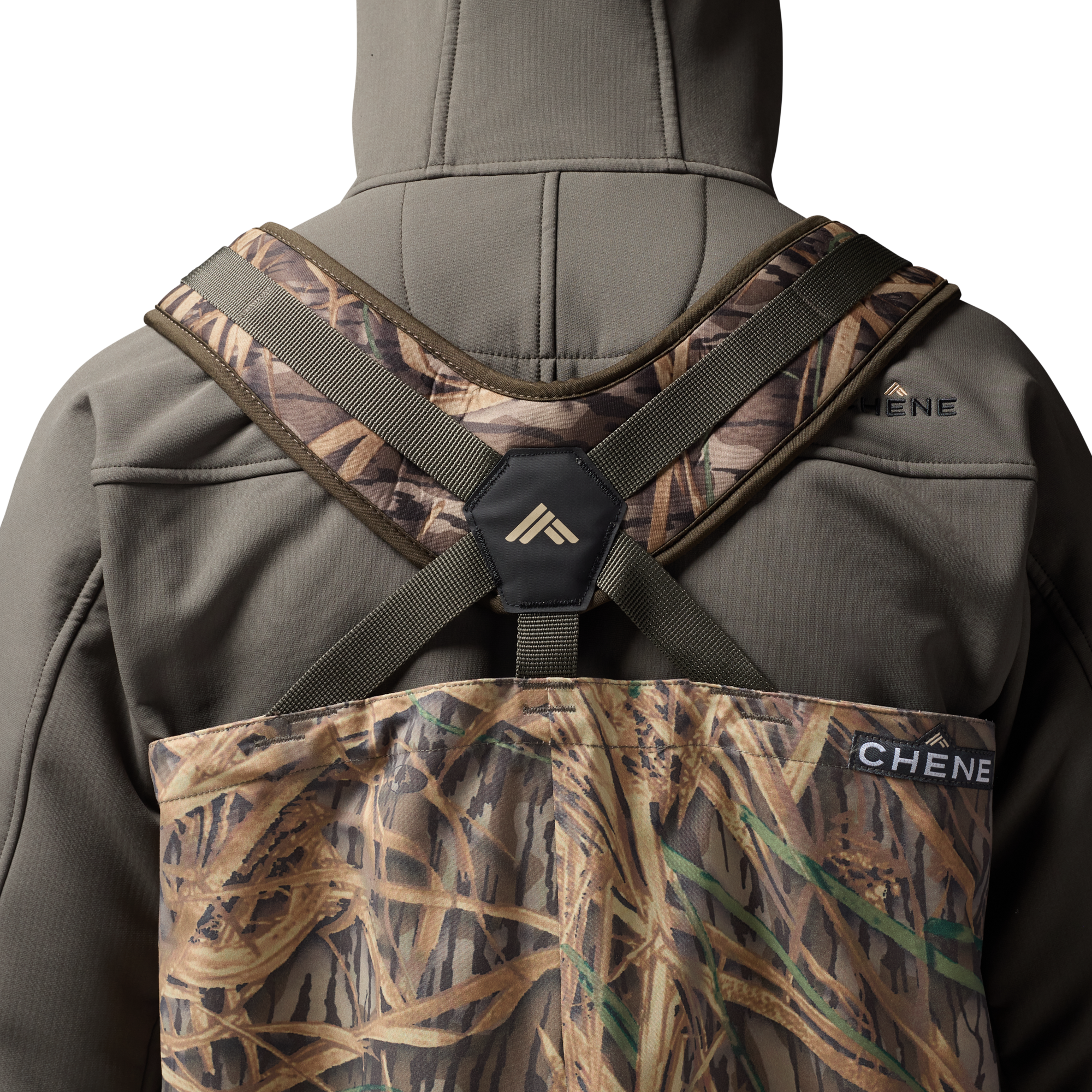Mossy Oak Original Shadow Grass 2S Wader in Mossy Oak Original Shadow Grass, on model #mossy_oak_original_shadow_grass