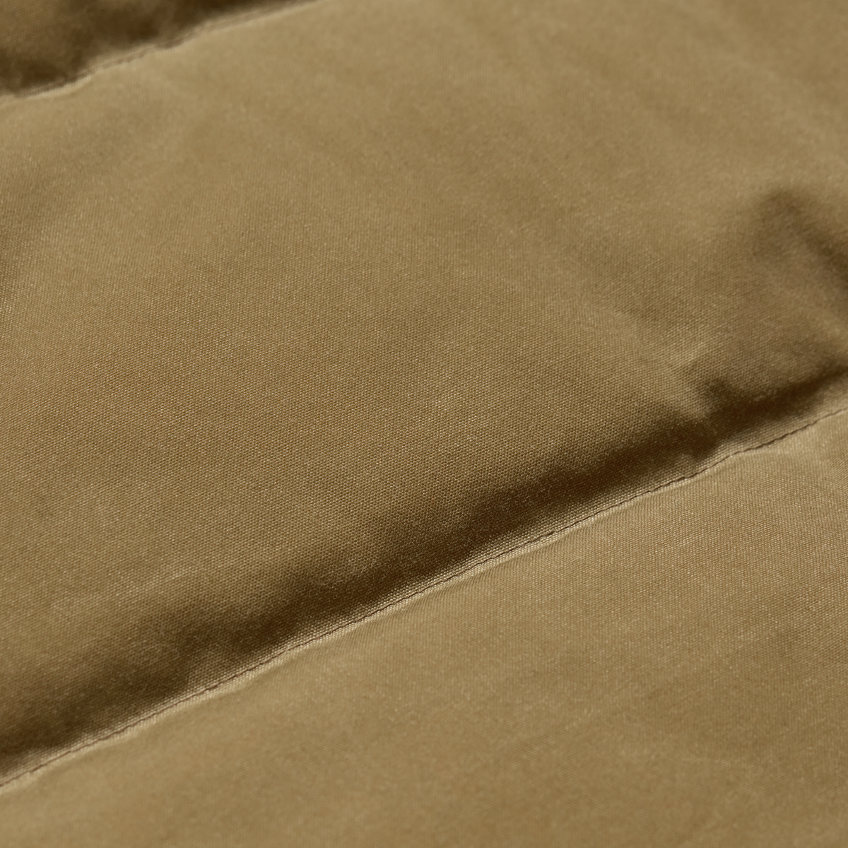 Founders' Reserve Waxed Down Vest in Field Khaki, fabric detail #field_khaki
