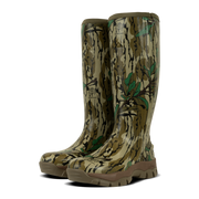 a pair of boots with a tree pattern
