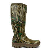 a camouflage boot with a black background
