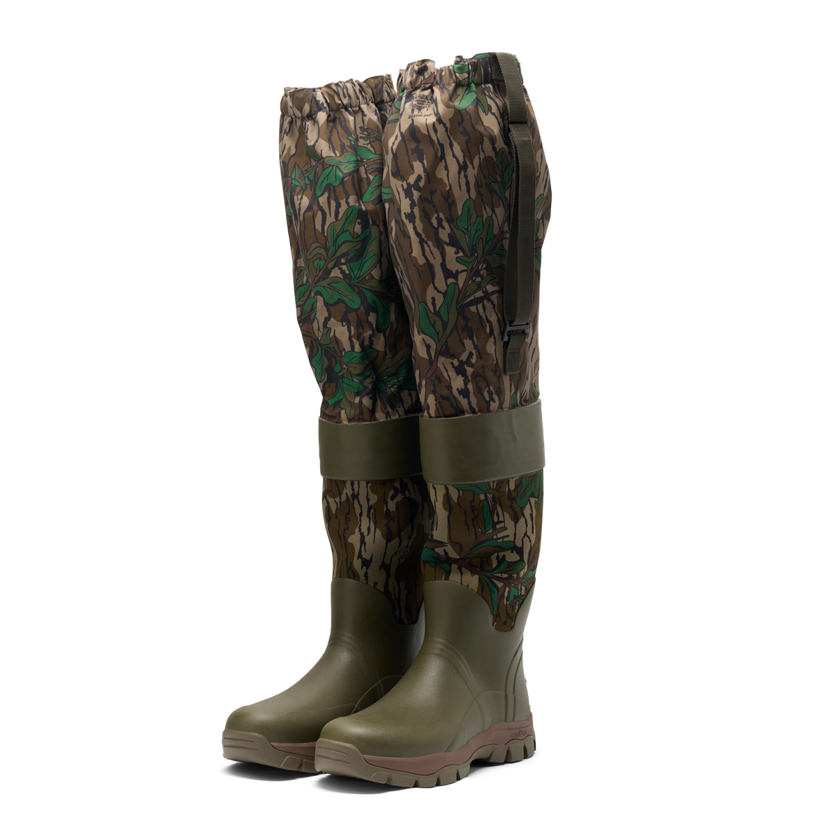 Mossy Oak Camo Waterproof Boots in Brown and Green Sherpa Fleece Scout Boot | Duck Hunting Boots | Chêne Gear main image 3