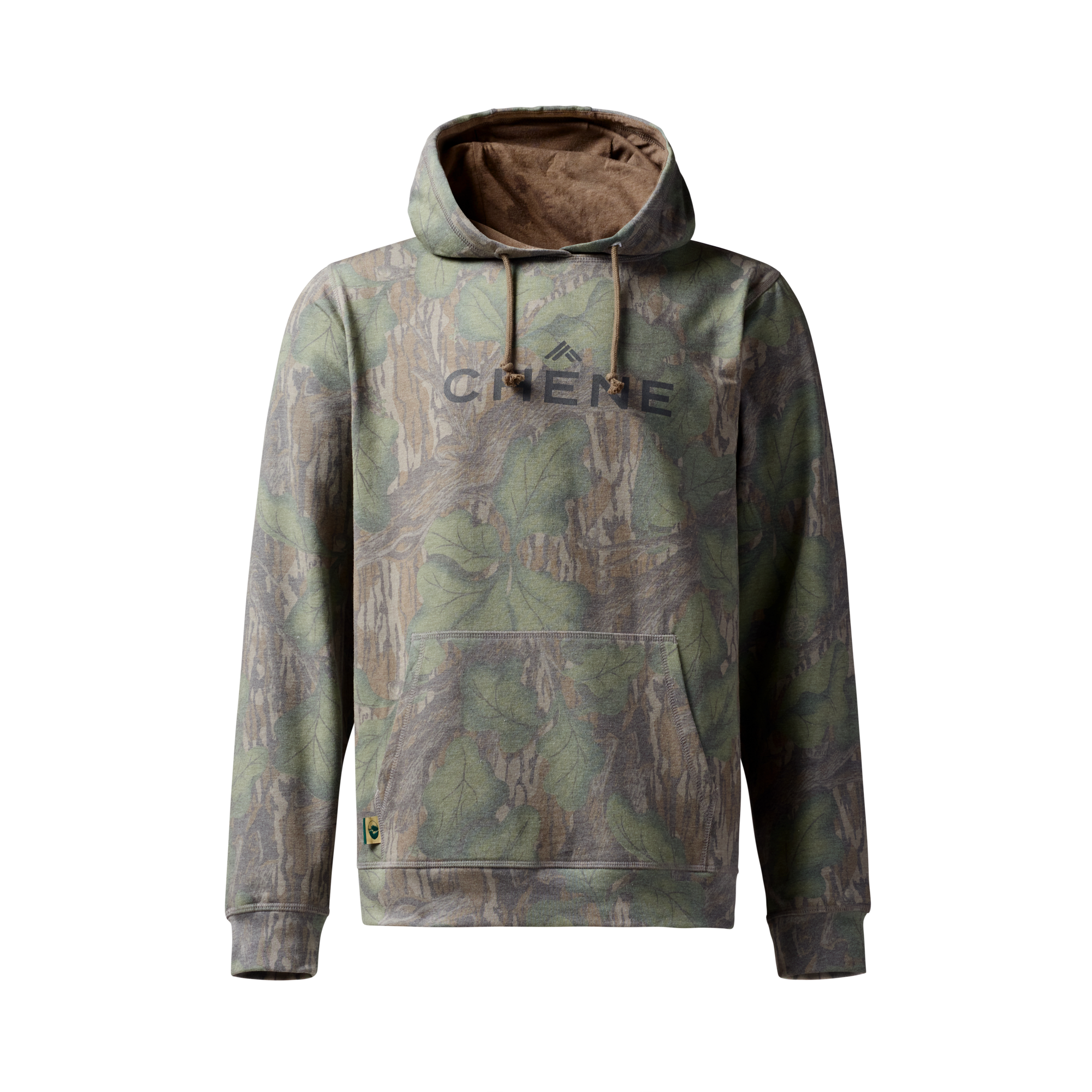 Washed Out Camo Logo Hoodie in Mossy Oak Full Foliage, front view #mossy_oak_full_foliage