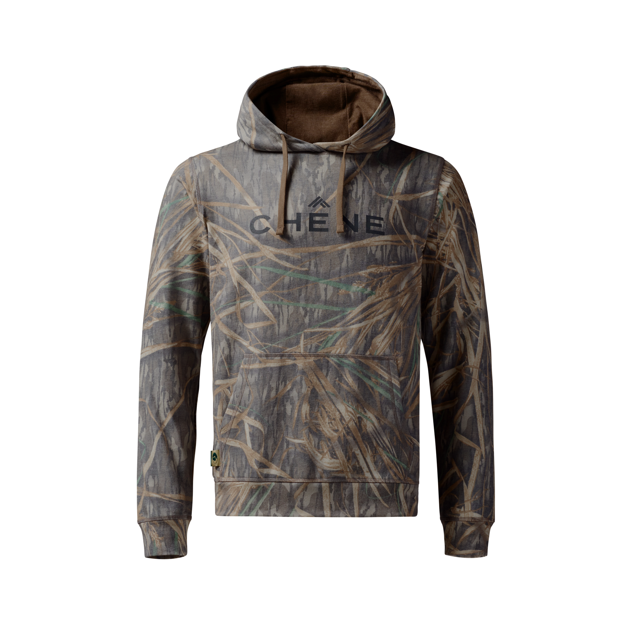 Washed Out Camo Logo Hoodie in Mossy Oak Original Shadow Grass, front view #mossy_oak_original_shadow_grass