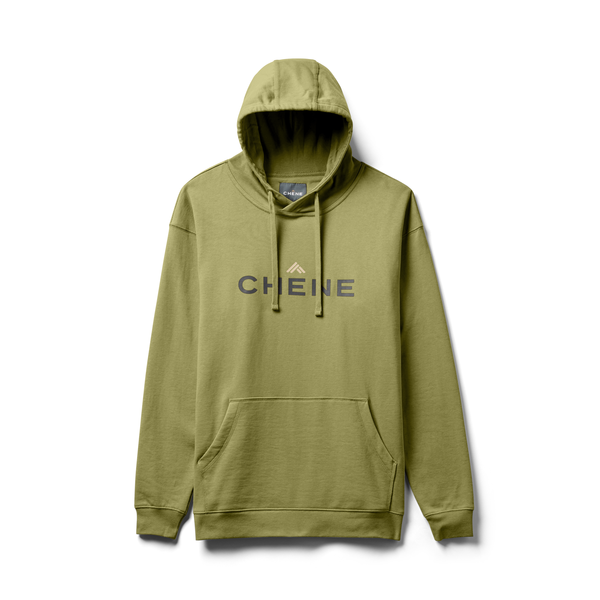 Leisure Hoodie in Heather Green, flat lay #heather_green