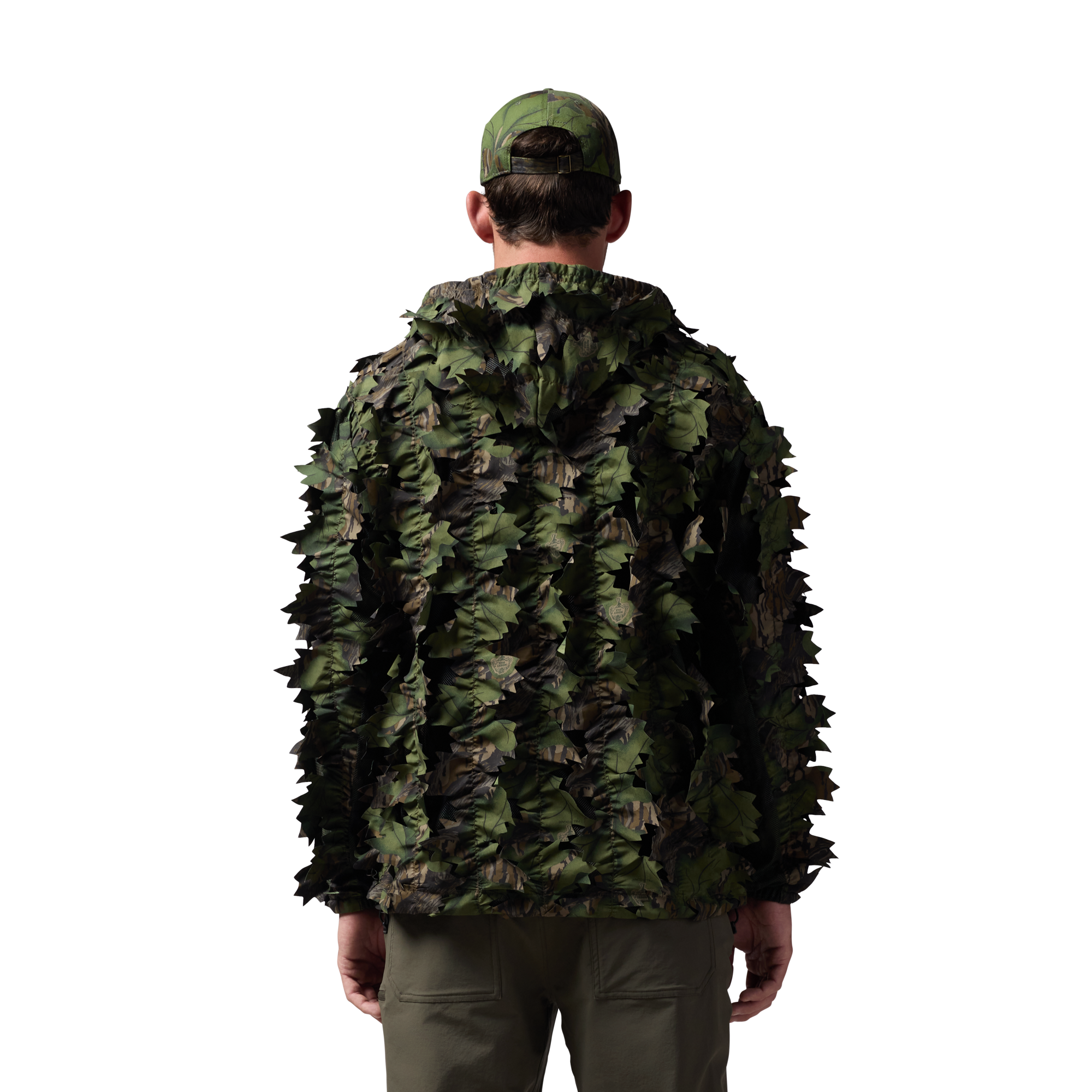 Deception Leafy Jacket in Mossy Oak Full Foliage, on model #mossy_oak_full_foliage