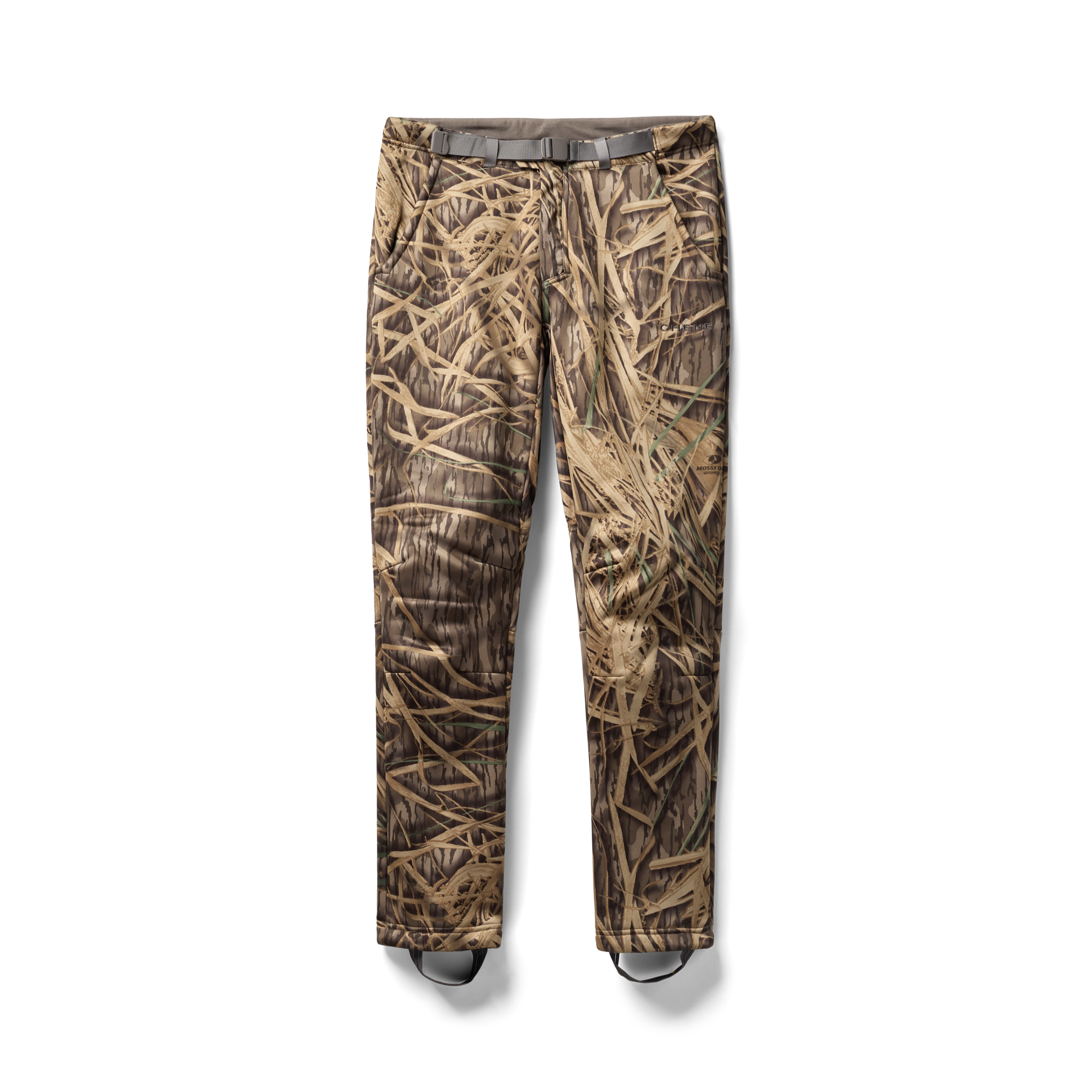Sherpa Fleece Wader Pant in Mossy Oak Original Shadow Grass, flat lay #mossy_oak_original_shadow_grass