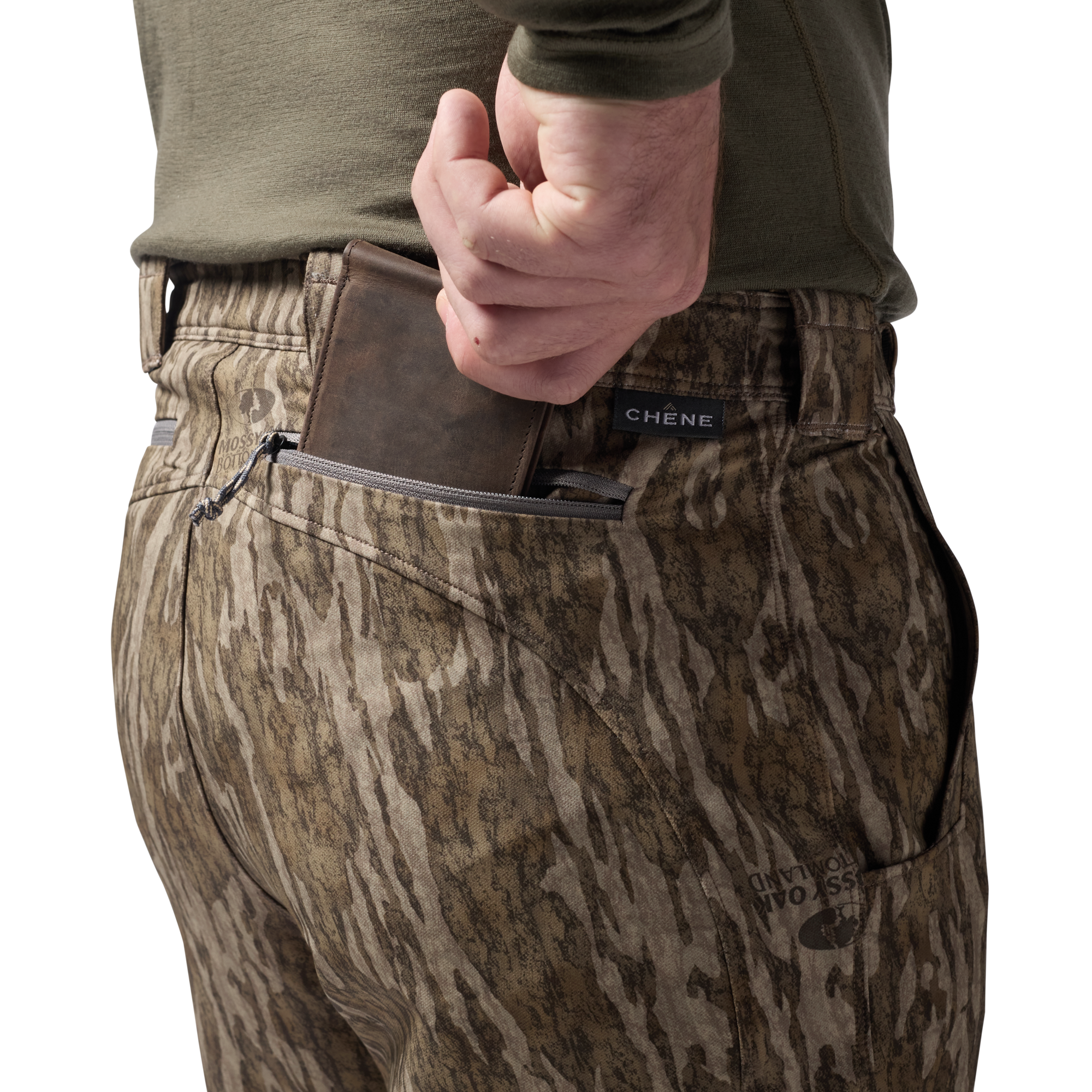 Field Pant in Mossy Oak Bottomland, on model #mossy_oak_bottomland
