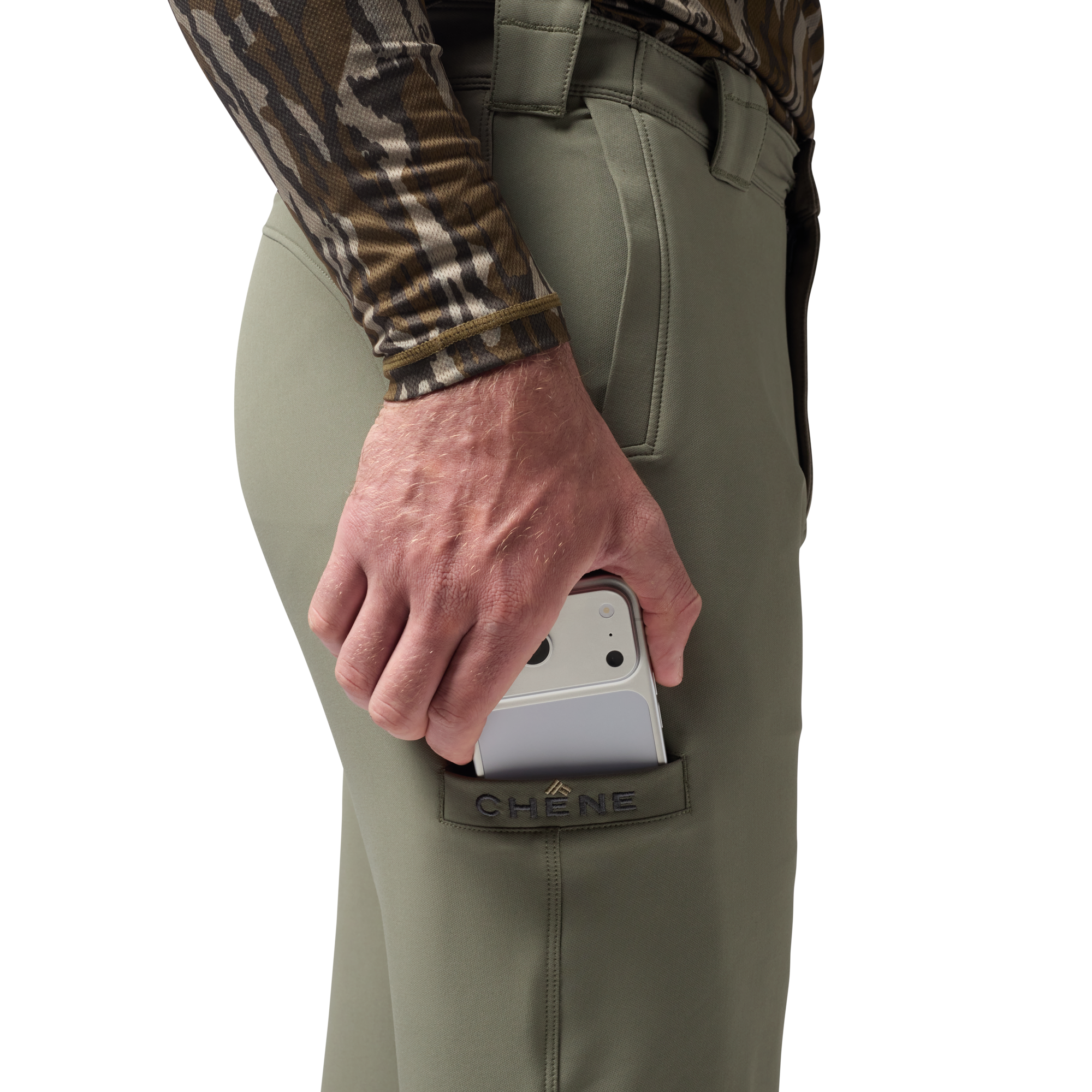 Field Pant in Sage, on model #sage