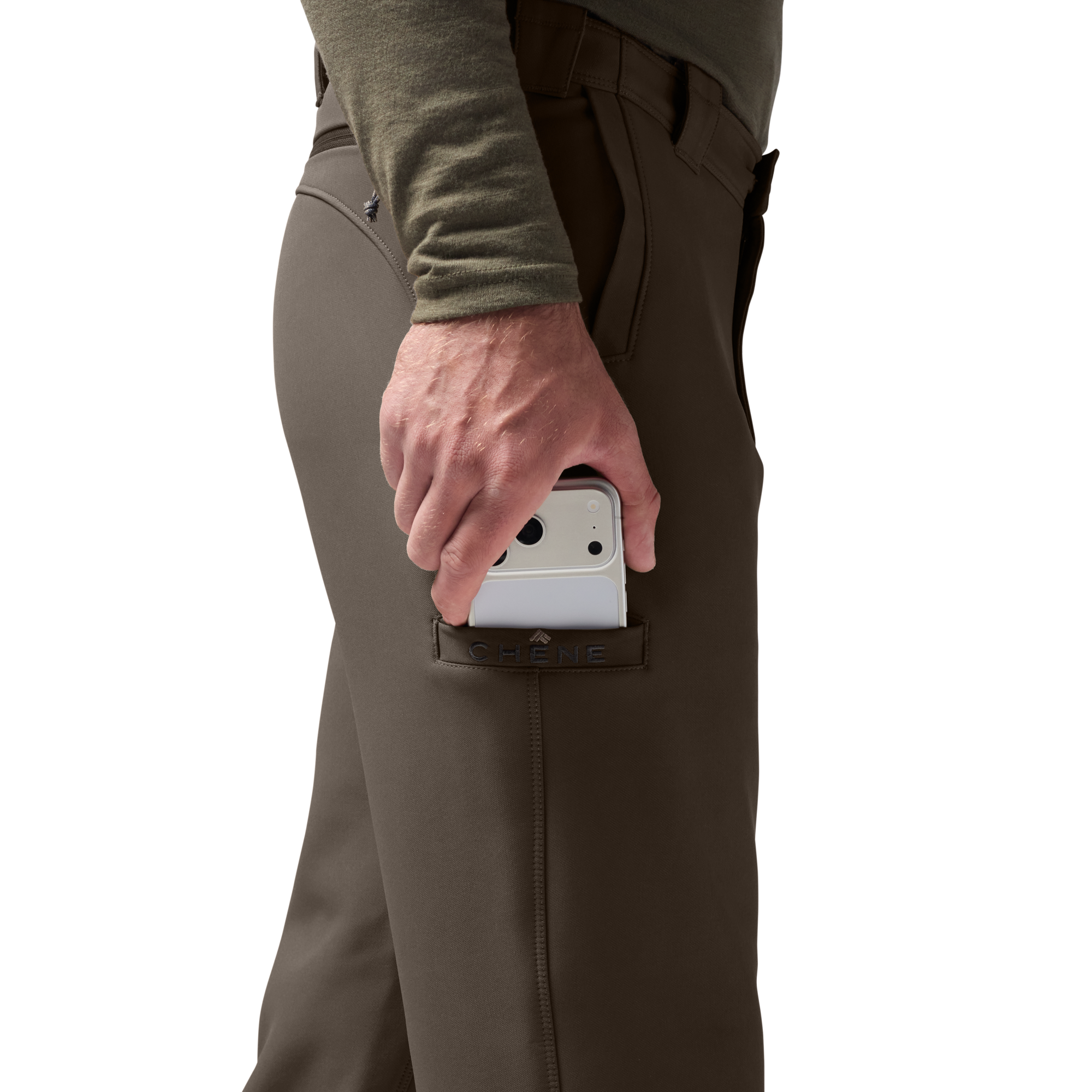 Bonded Fleece Field Pant in Tarmac, on model #tarmac