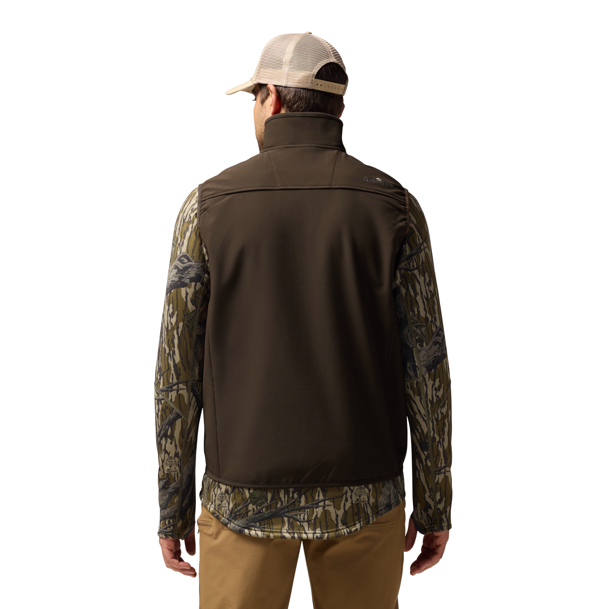 Scout Vest in Brown, on model #brown