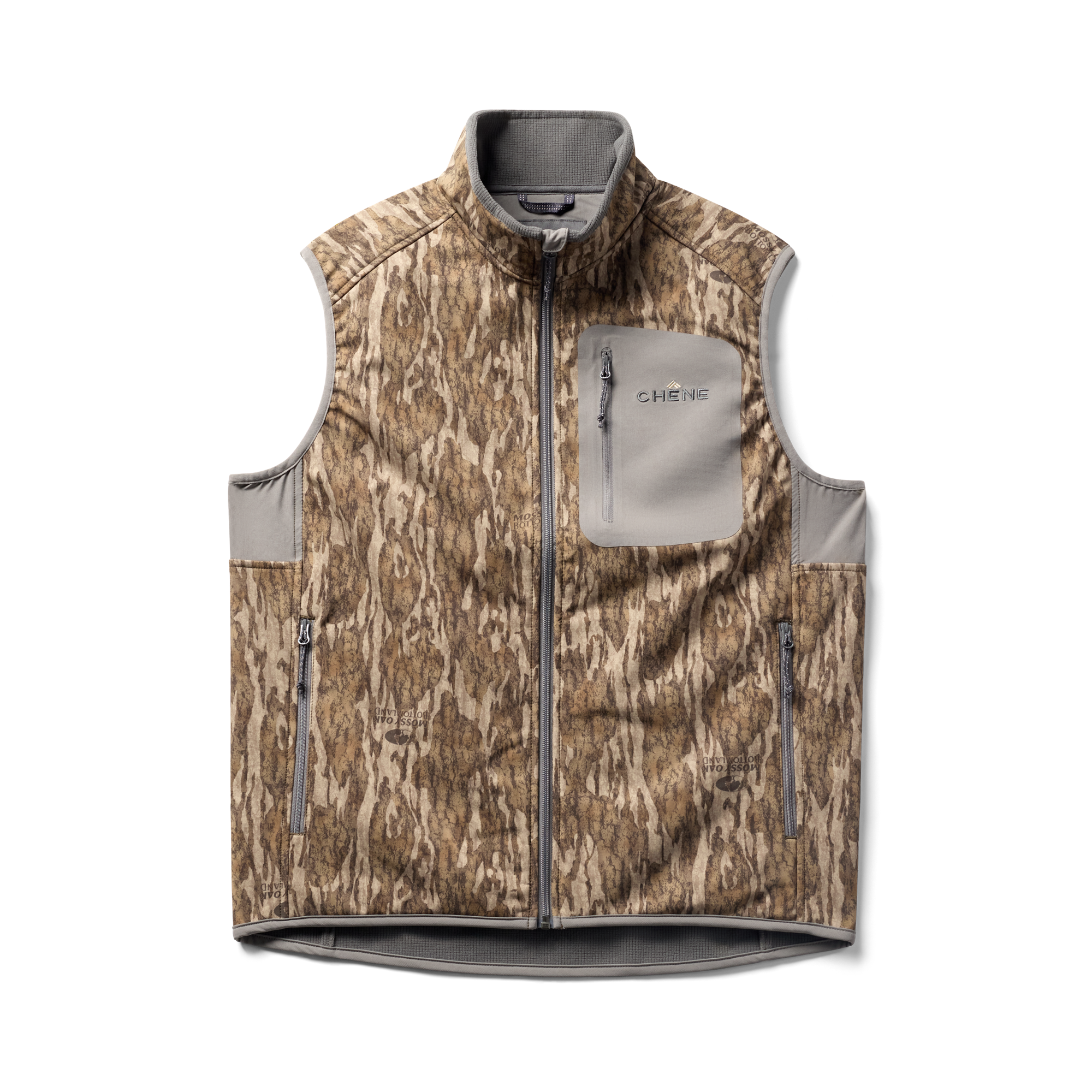 Scout Vest in Mossy Oak Bottomland, flat lay #mossy_oak_bottomland