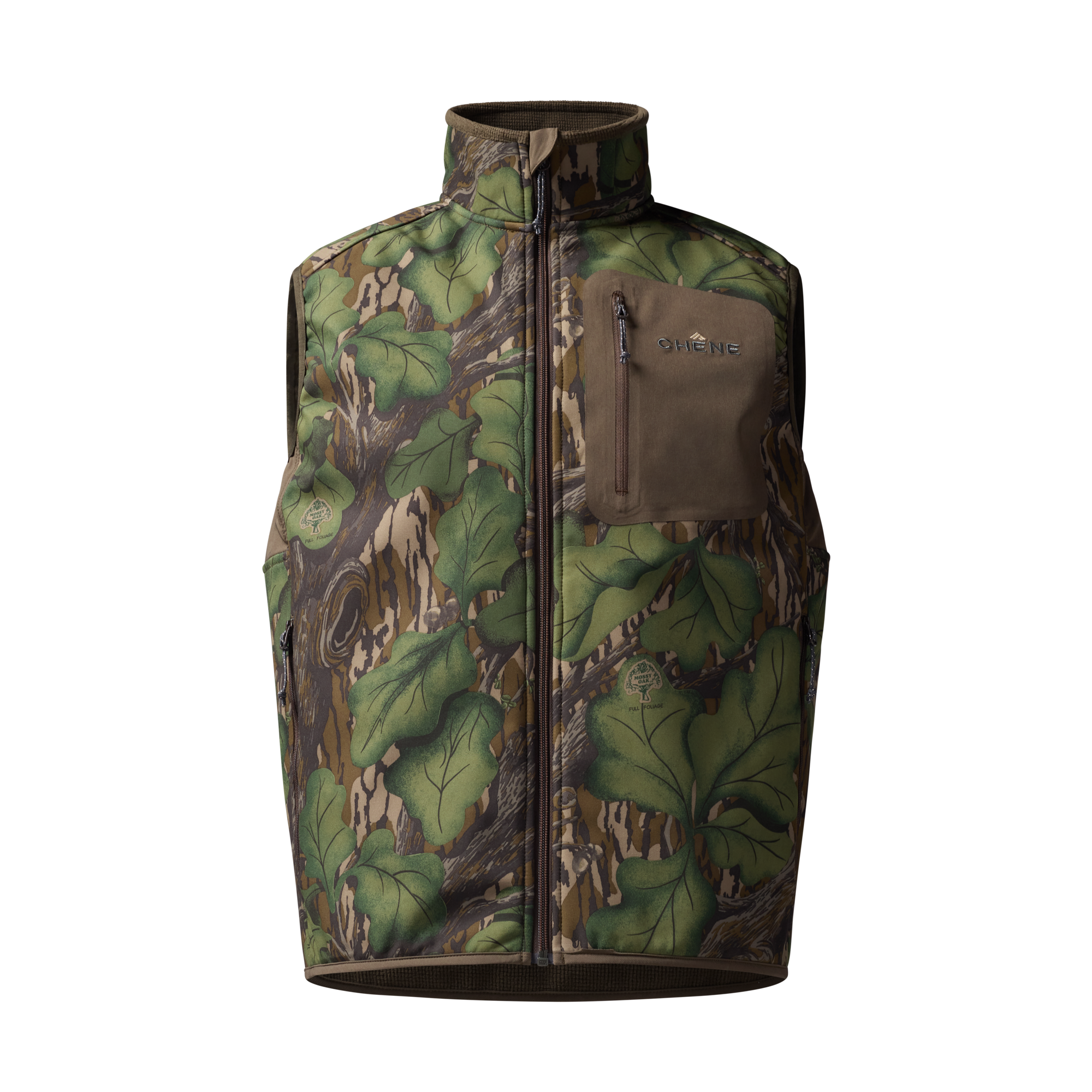 Scout Vest in Mossy Oak Full Foliage, front view #mossy_oak_full_foliage