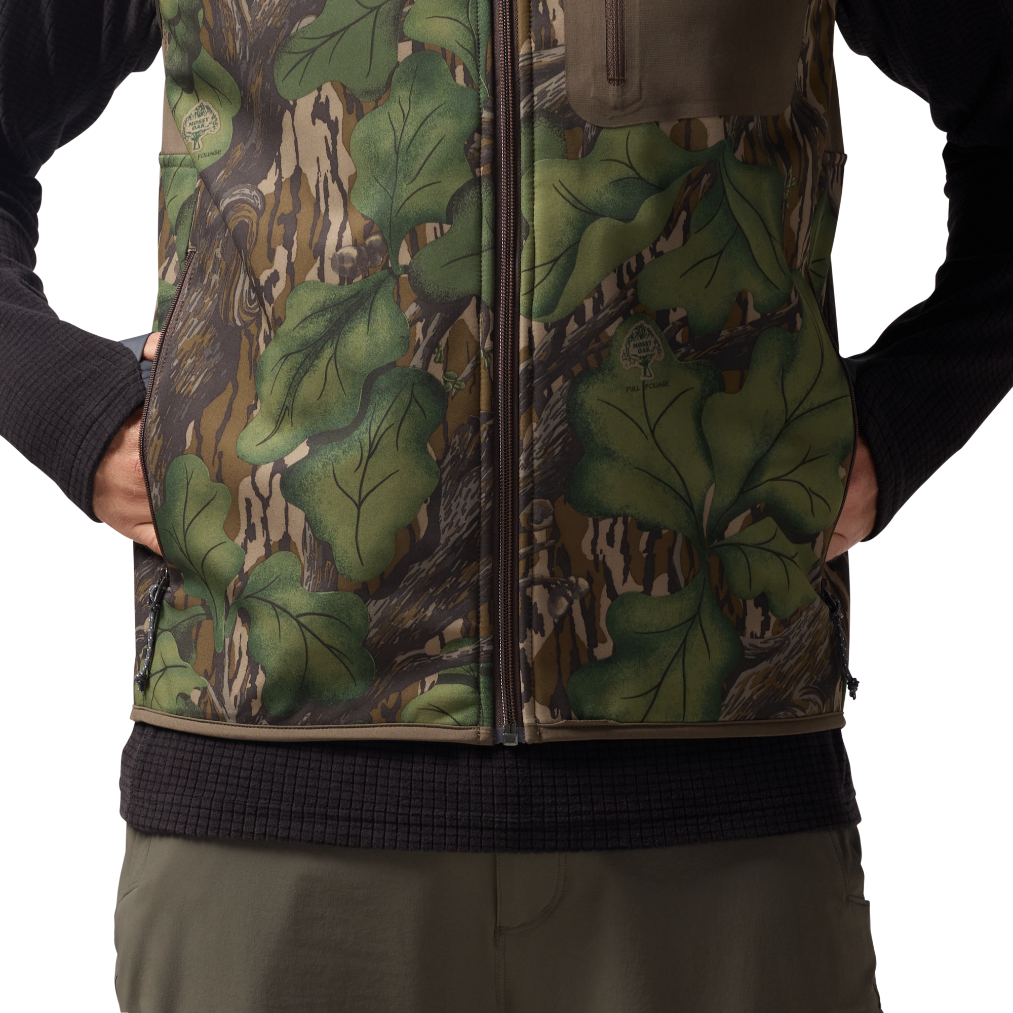 Scout Vest in Mossy Oak Full Foliage, on model #mossy_oak_full_foliage