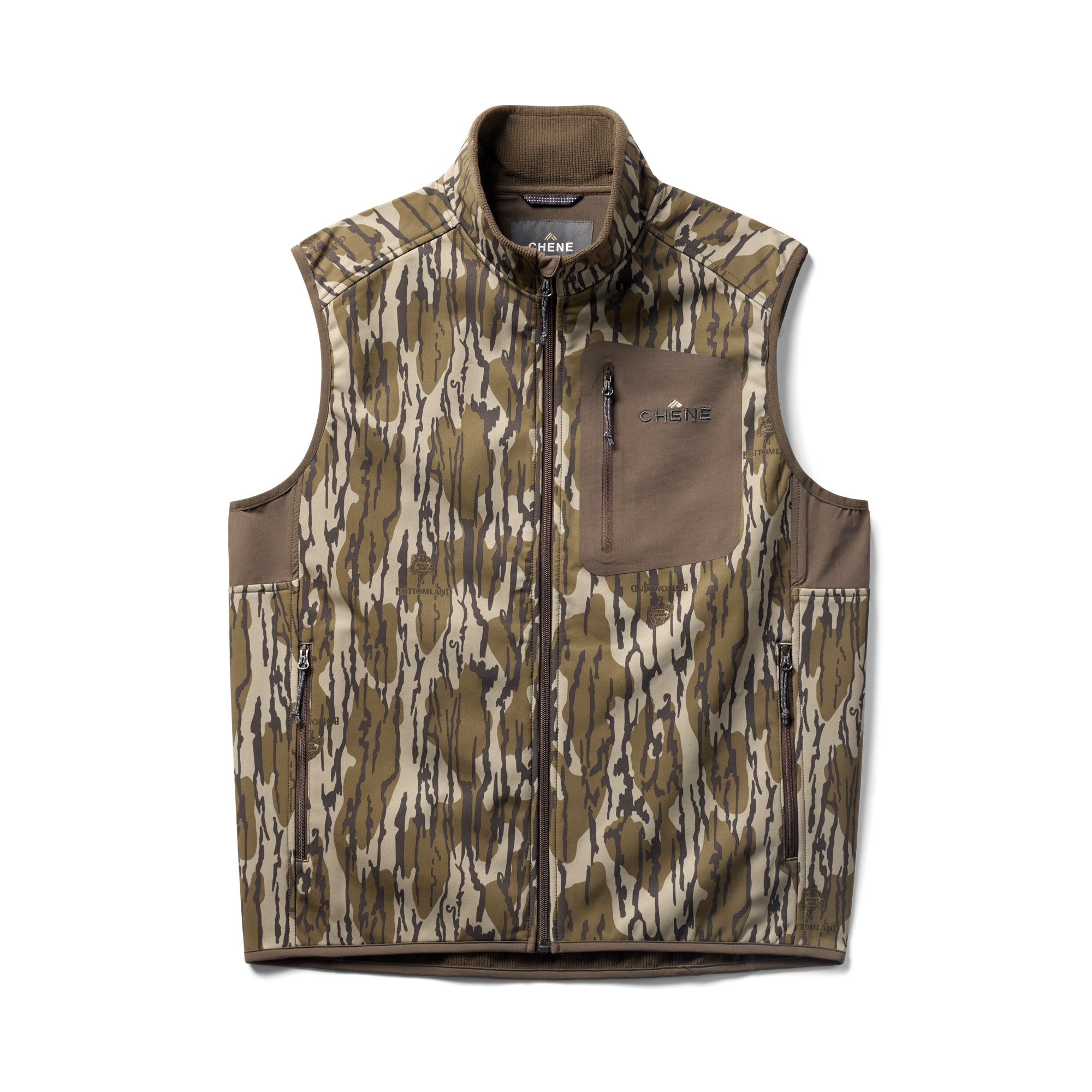 Scout Vest in Mossy Oak Original Bottomland, flat lay #mossy_oak_original_bottomland
