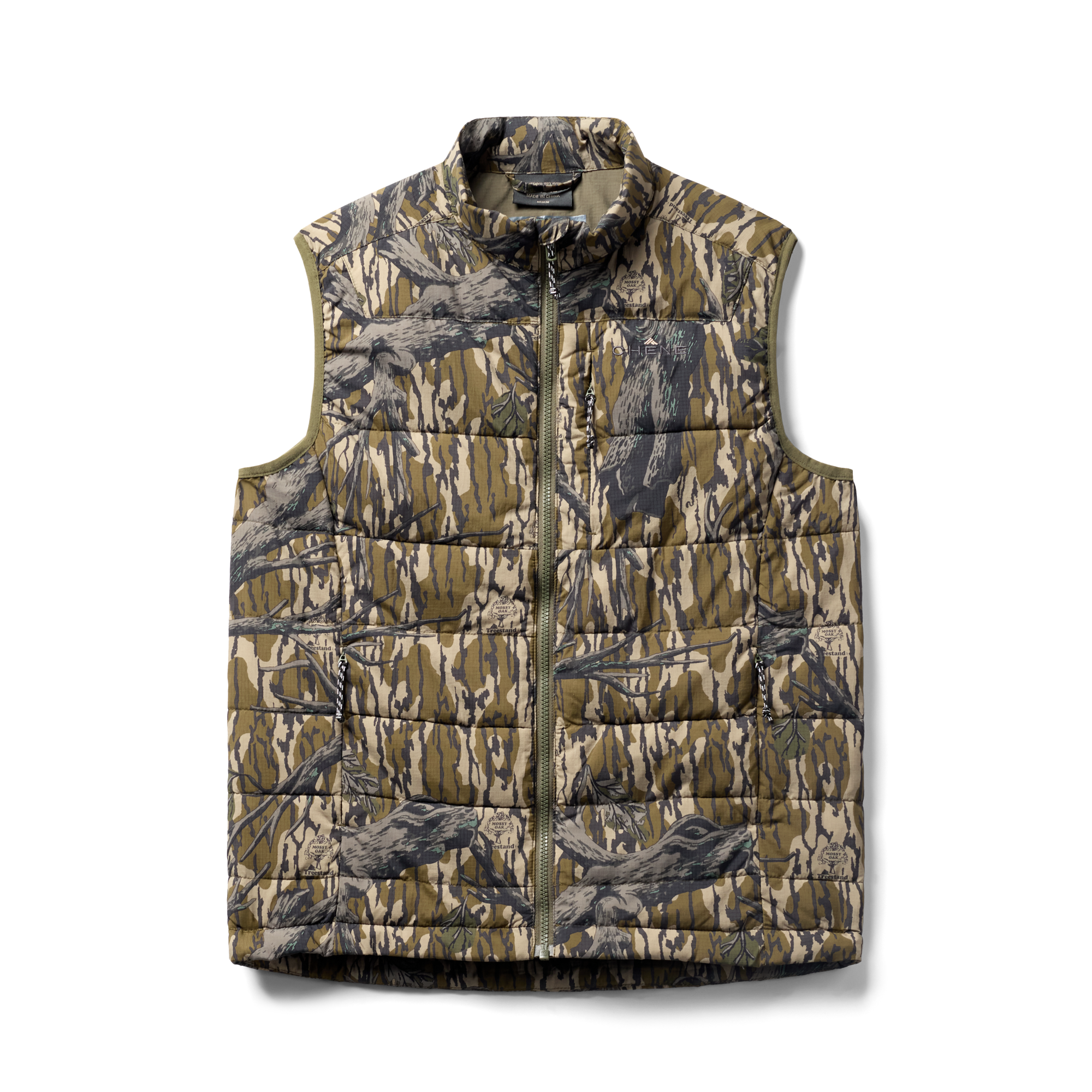 Flyweigh Vest in Mossy Oak Original Treestand, flat lay #mossy_oak_original_treestand