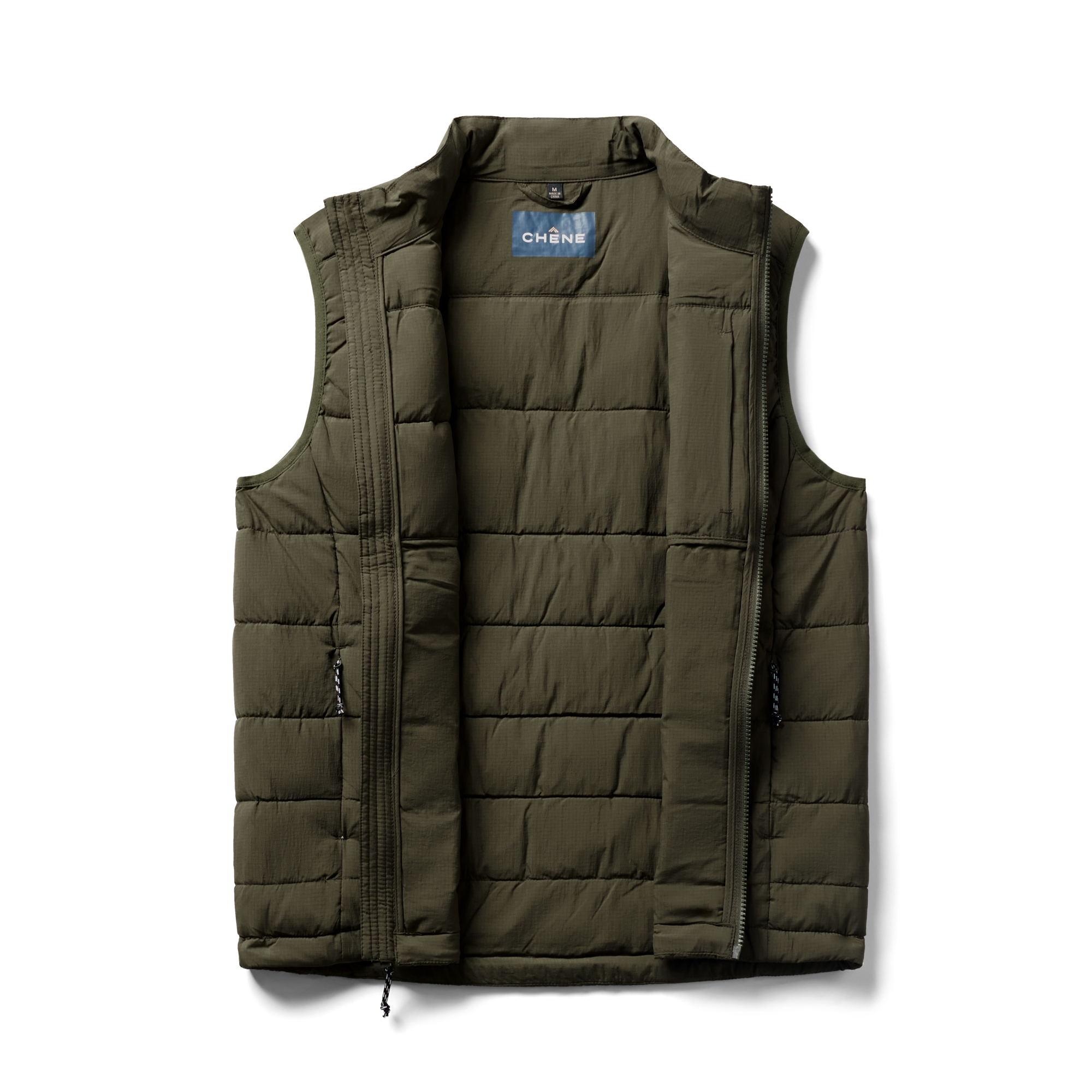 Flyweigh Vest in Olive, flat lay #olive