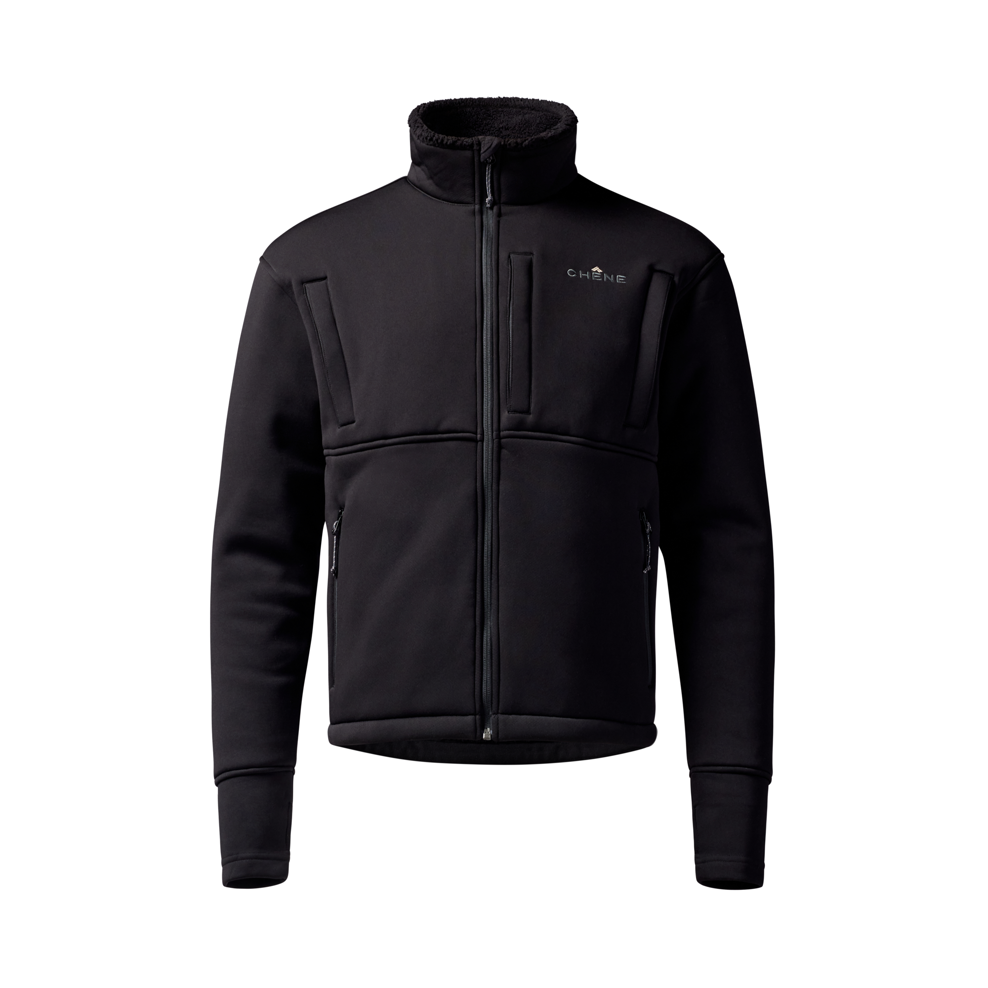 Over/Under Jacket in Black, front view #black