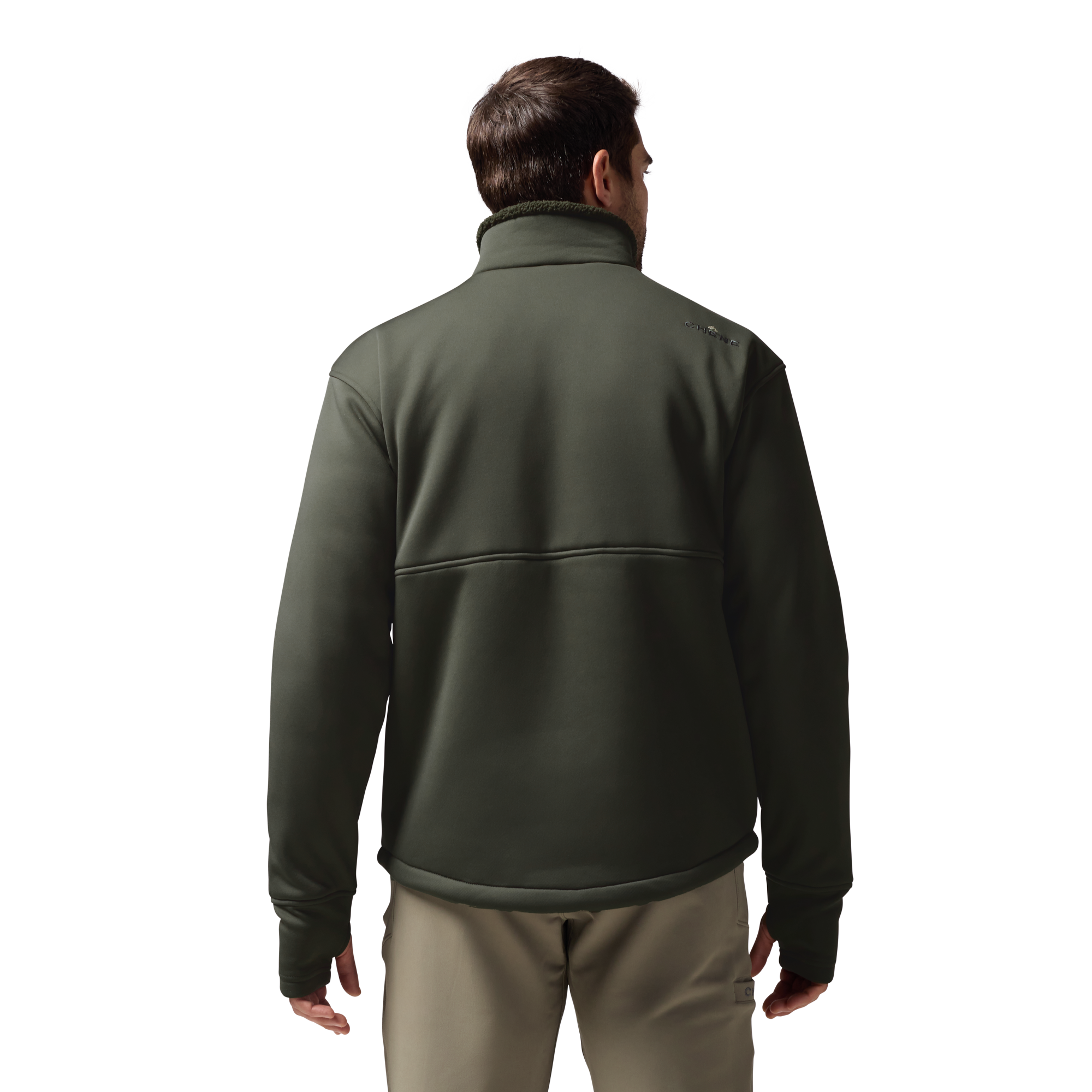 Over/Under Jacket in Cypress, on model #cypress