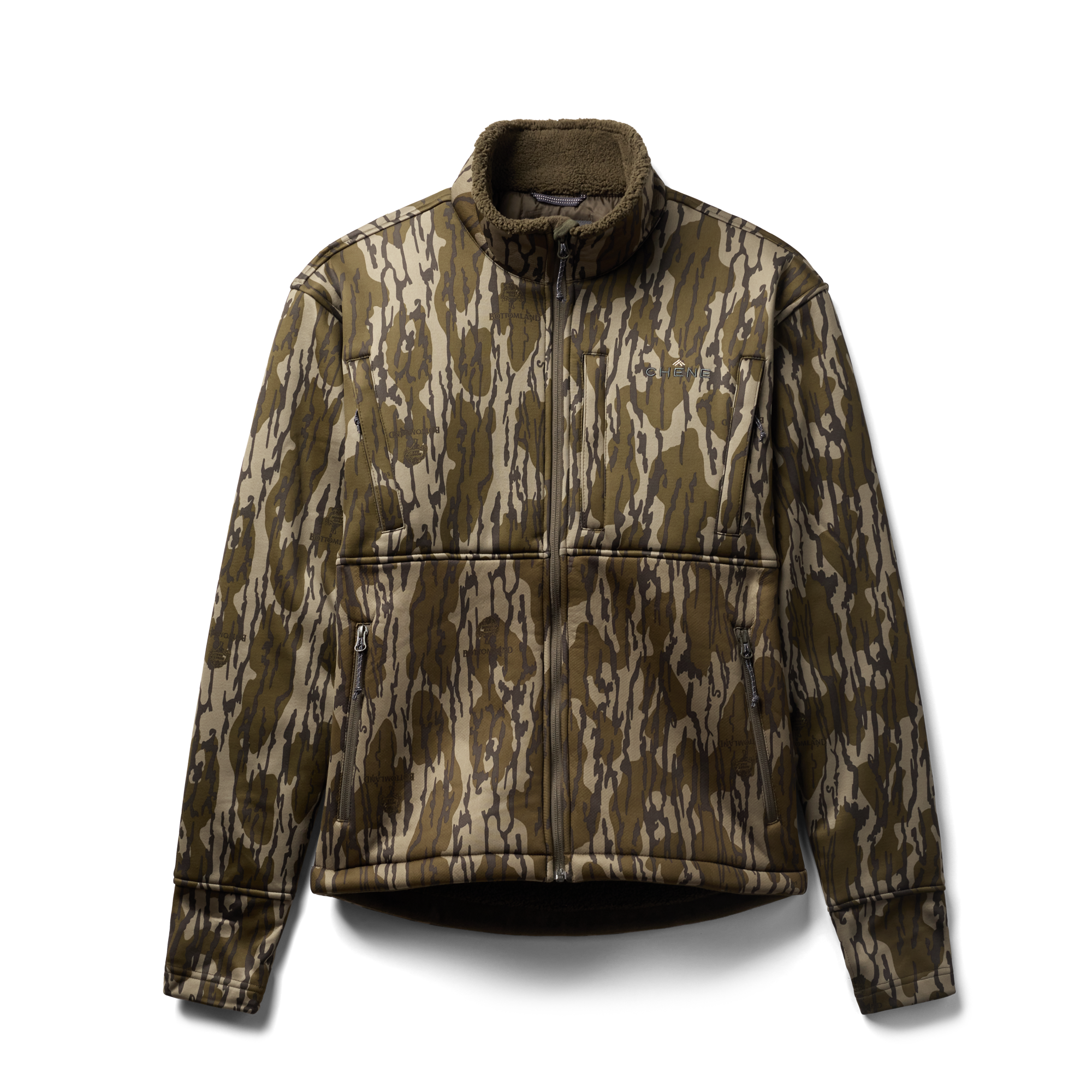 Over/Under Jacket in Mossy Oak Original Bottomland, flat lay #mossy_oak_original_bottomland