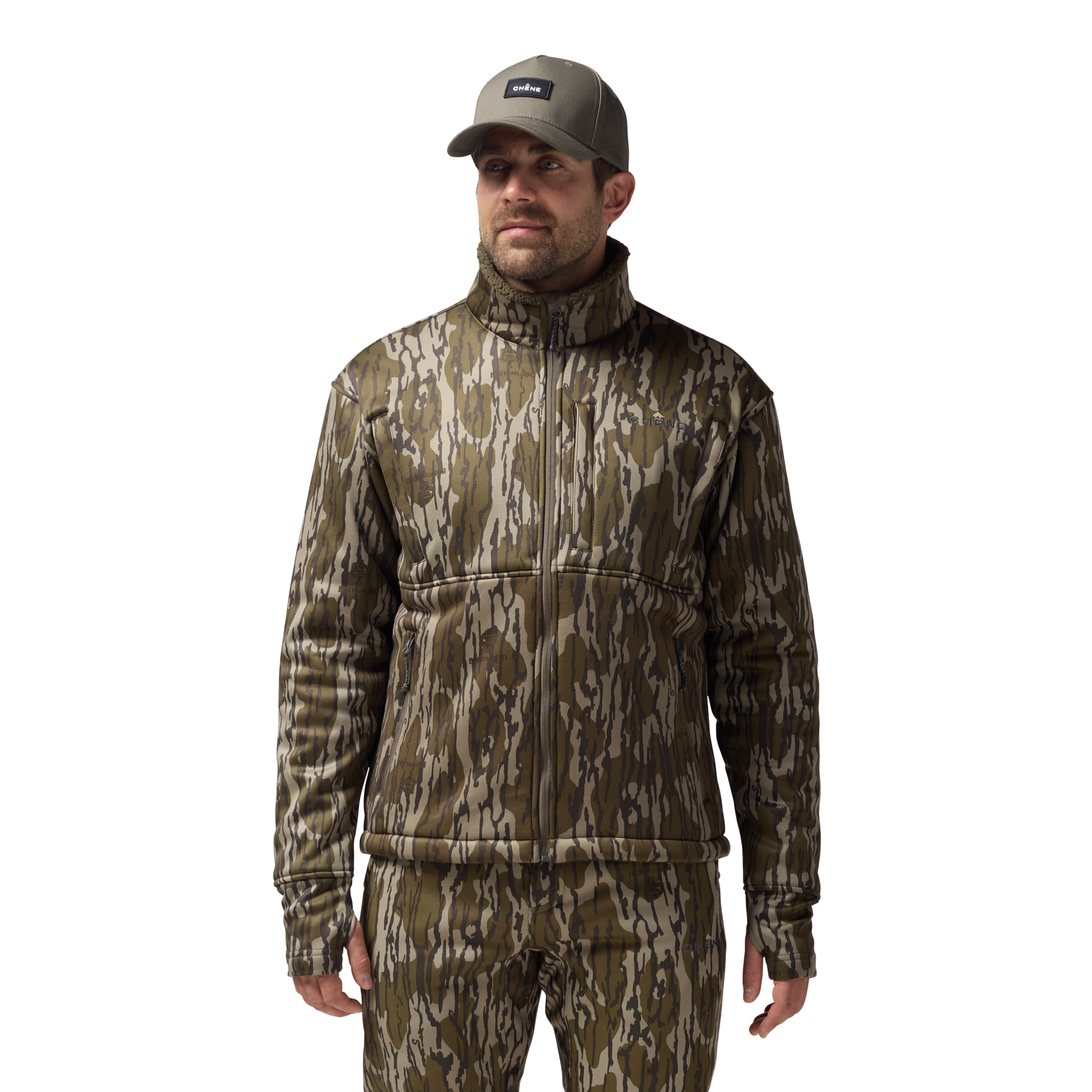 Over/Under Jacket in Mossy Oak Original Bottomland, on model #mossy_oak_original_bottomland
