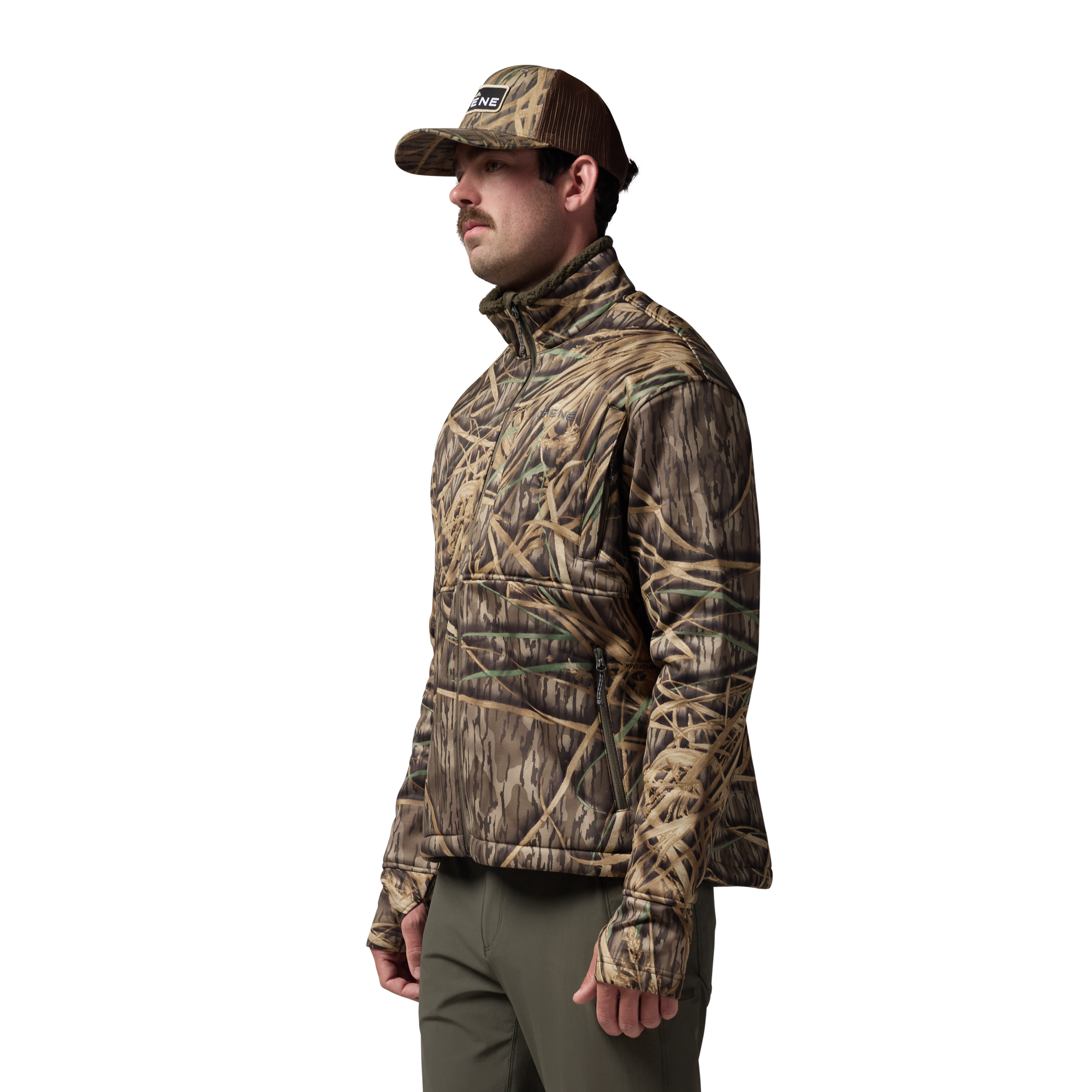 Over/Under Jacket in Mossy Oak Original Shadow Grass, on model #mossy_oak_original_shadow_grass