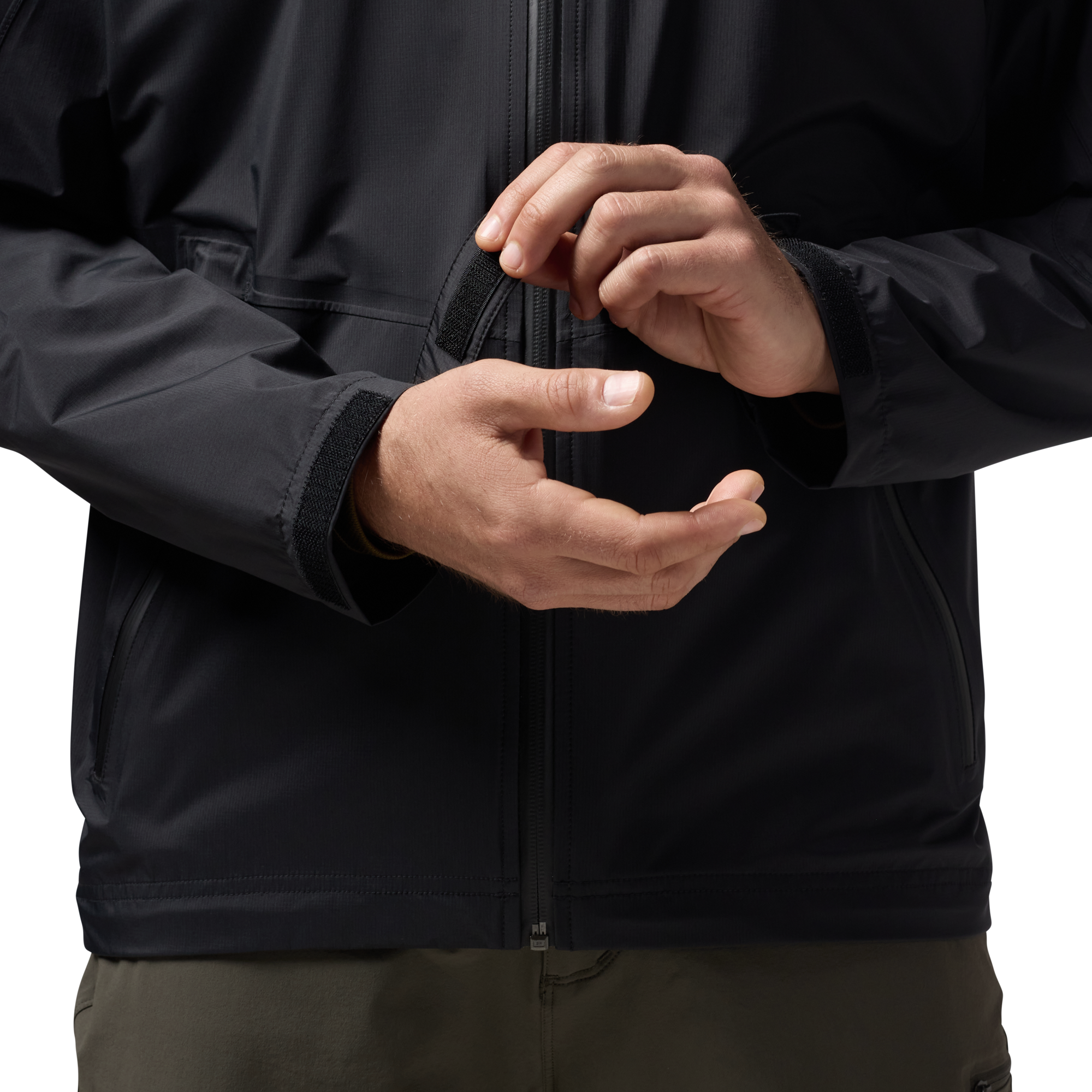 Hydro-Lok Velo Rain Jacket in Black, on model #black