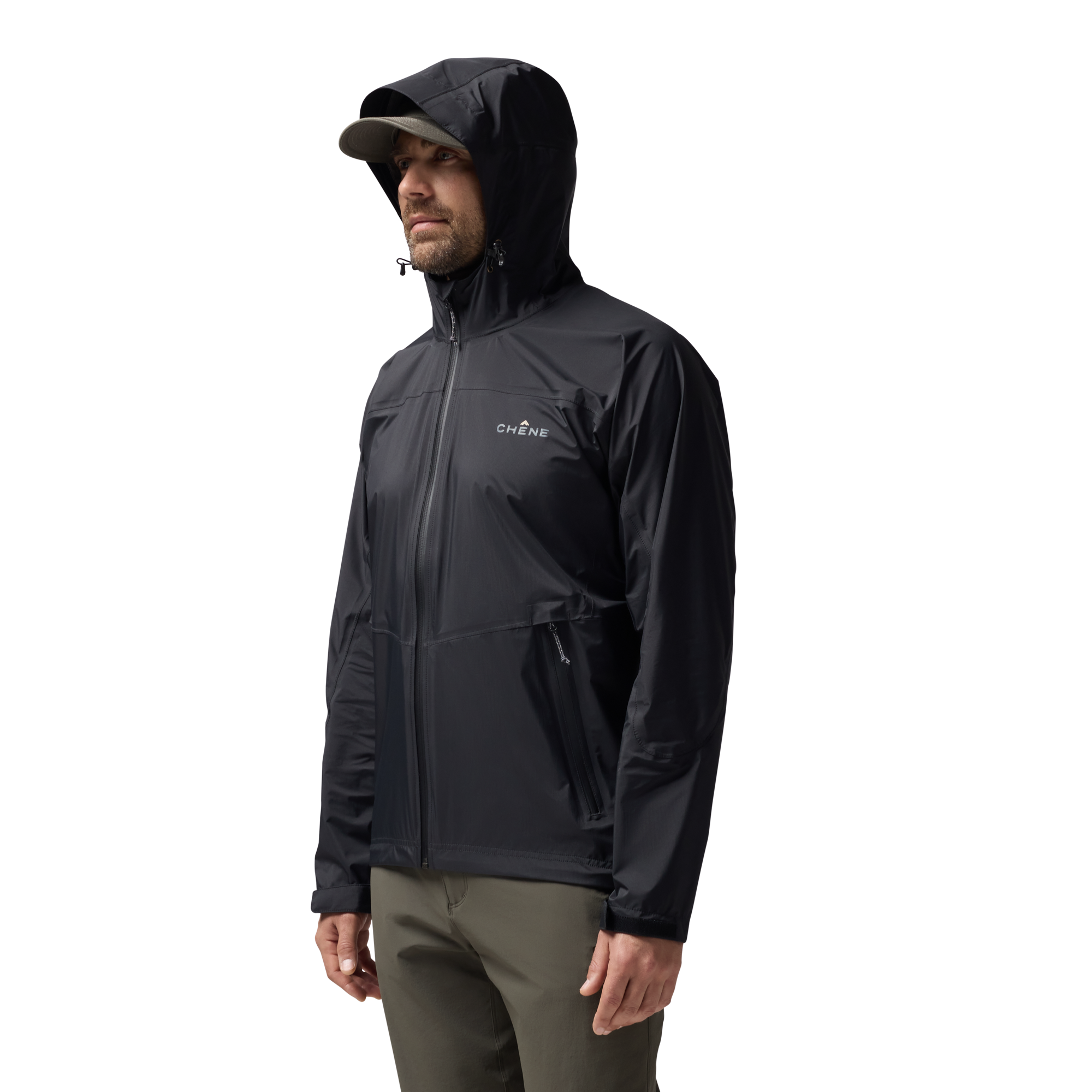 Hydro-Lok Velo Rain Jacket in Black, on model #black