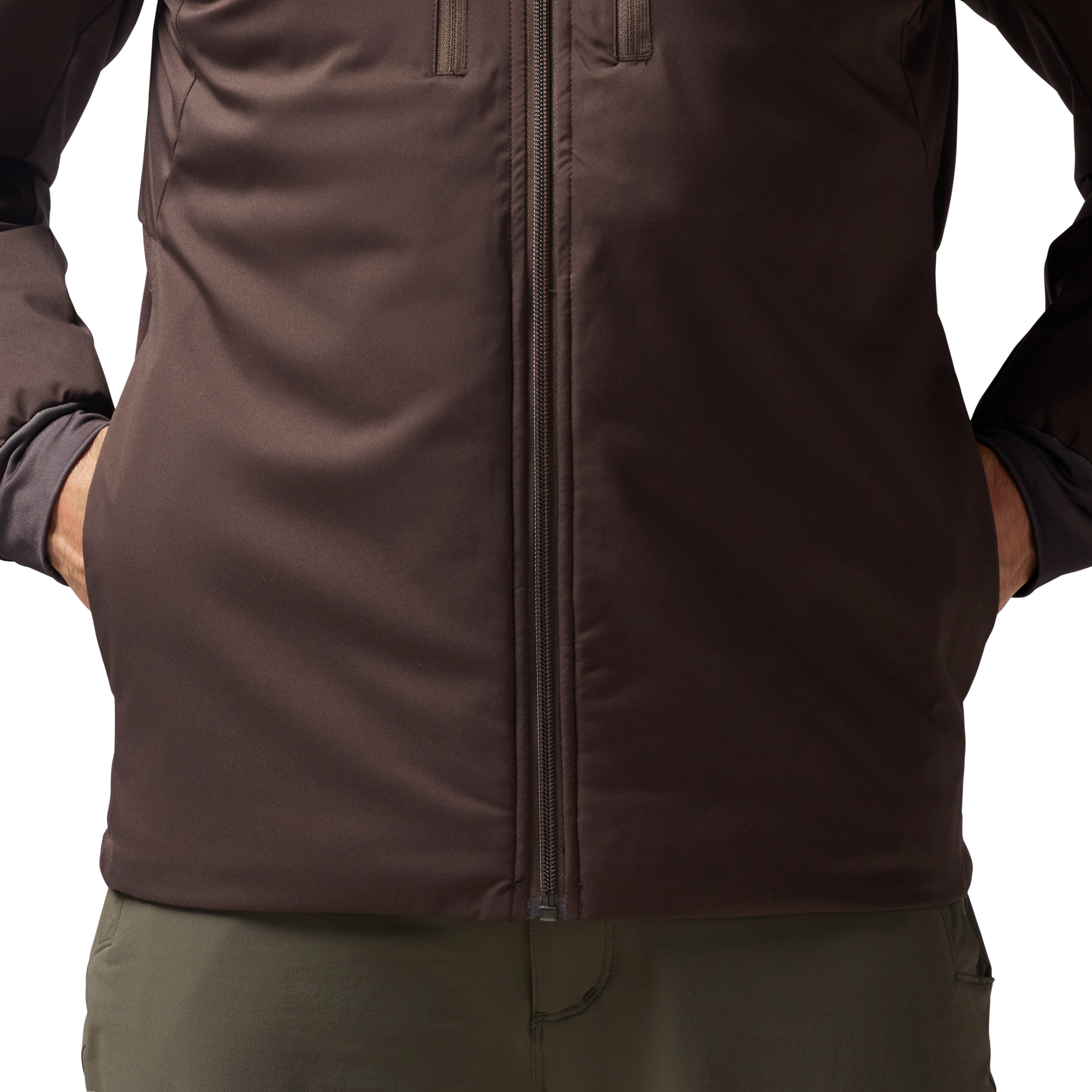 Flyweigh Jacket in Brown, on model #brown