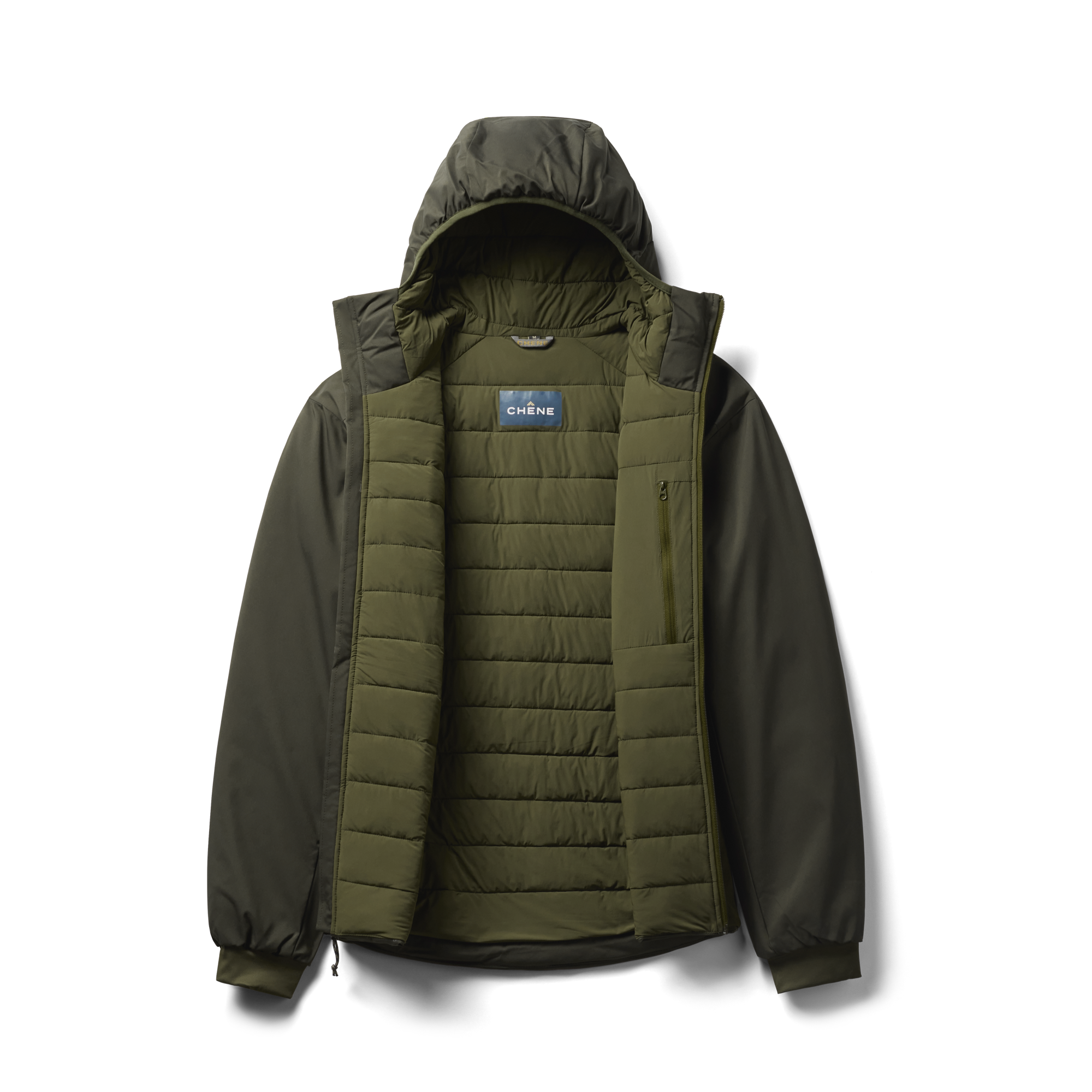 Flyweigh Jacket in Cypress, flat lay #cypress