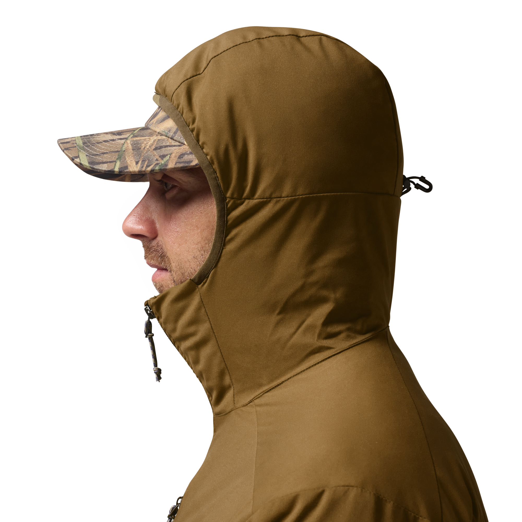 Flyweigh Jacket in Field Tan, on model #field_tan