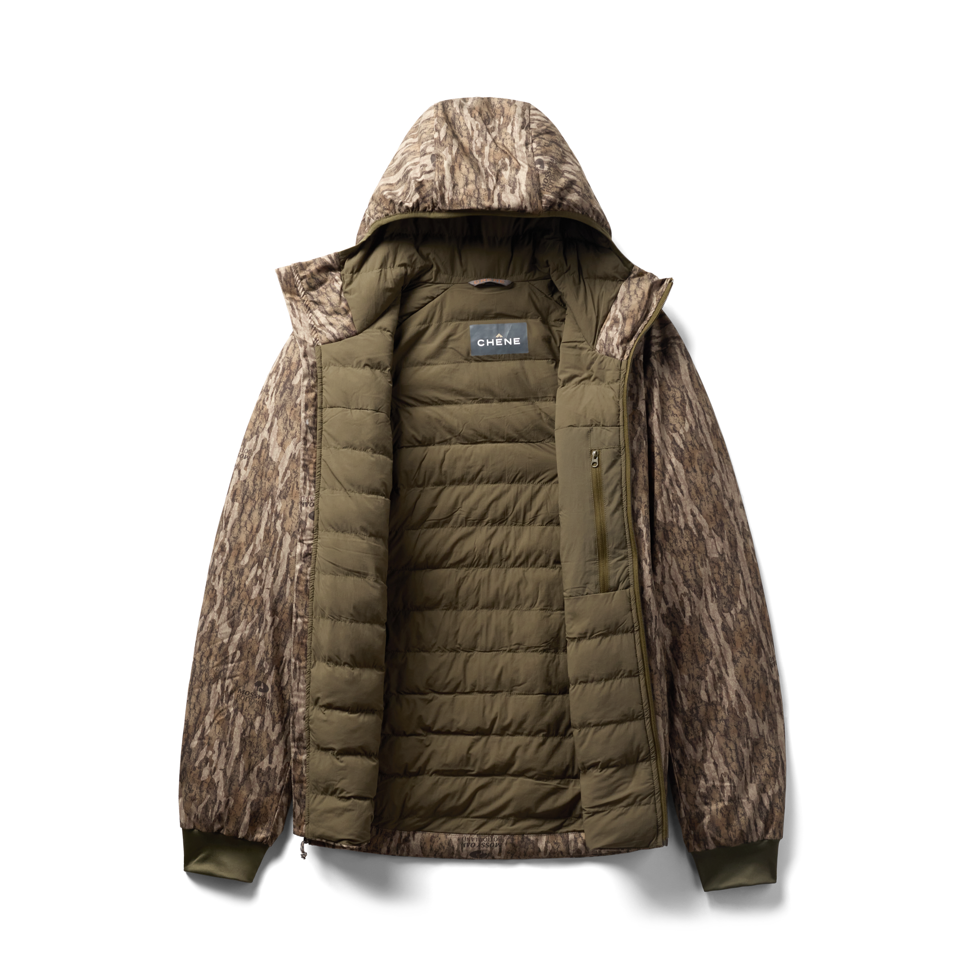 Flyweigh Jacket in Mossy Oak Bottomland, flat lay #mossy_oak_bottomland