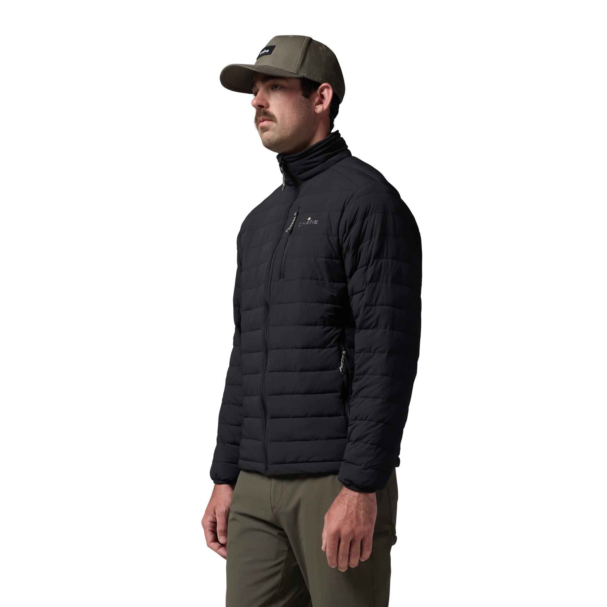 Camp Jacket in Black, on model #black