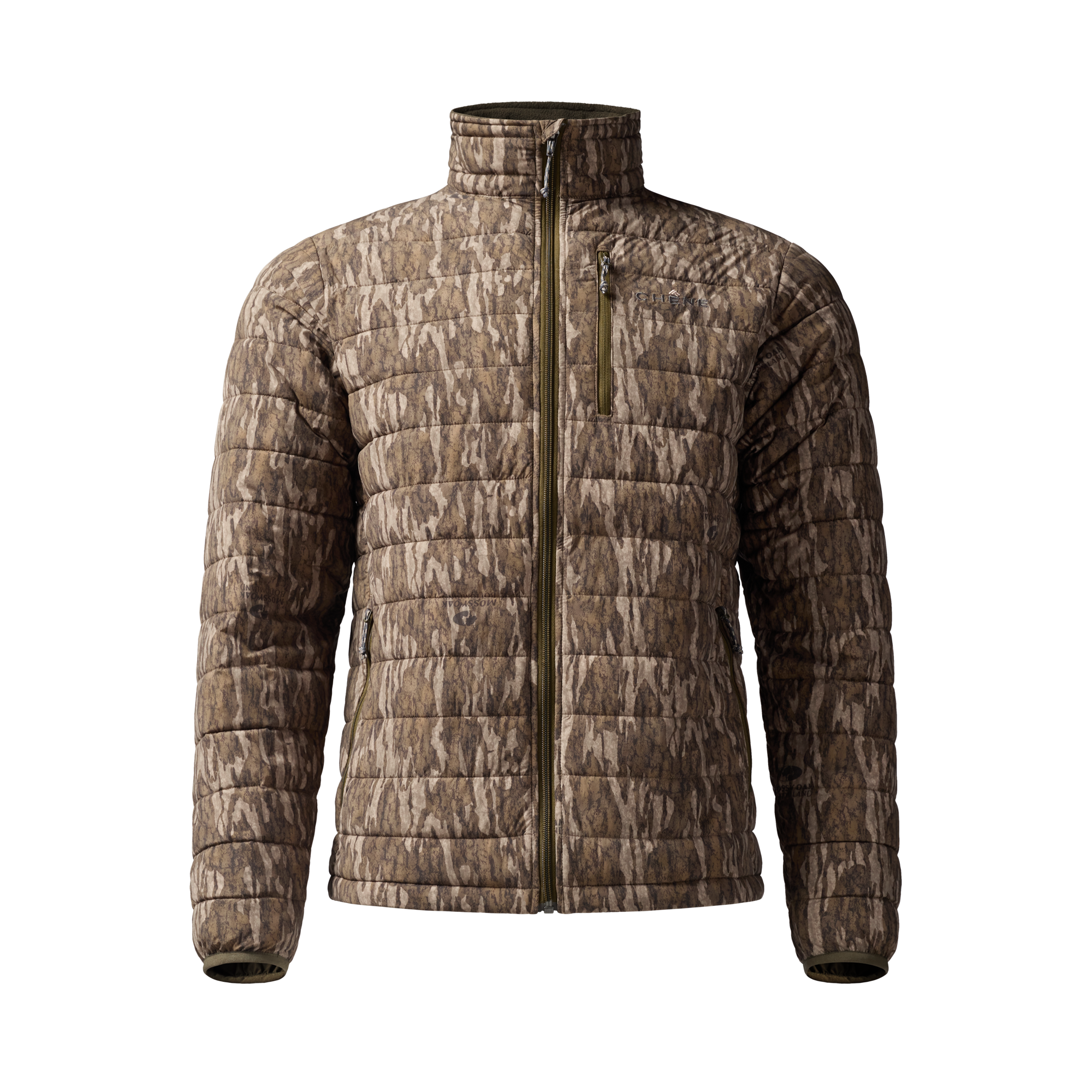 Camp Jacket in Mossy Oak Bottomland, front view #mossy_oak_bottomland