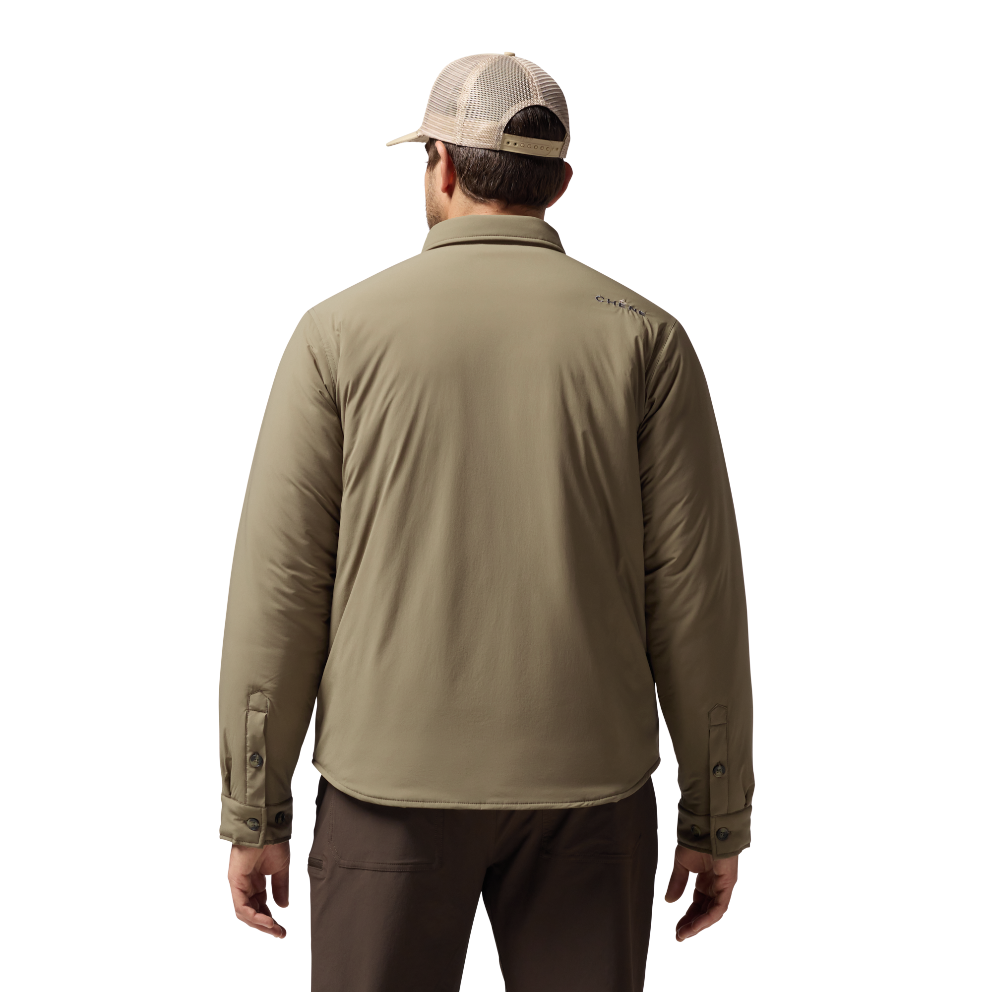 Flyweigh Jac-Shirt in Oak, on model #oak