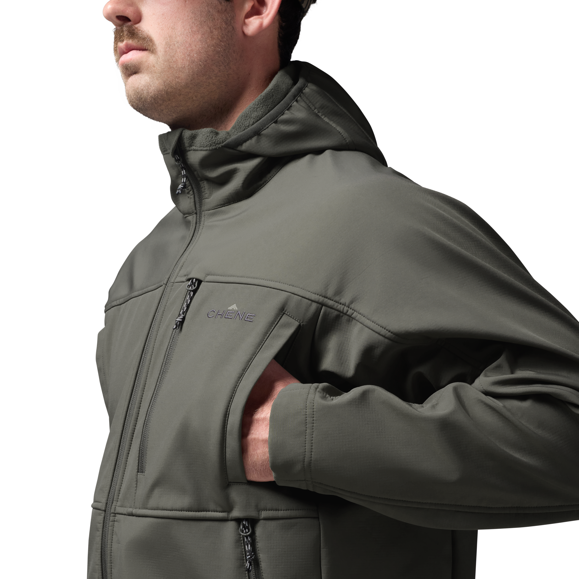Scout Jacket in Cypress, on model #cypress