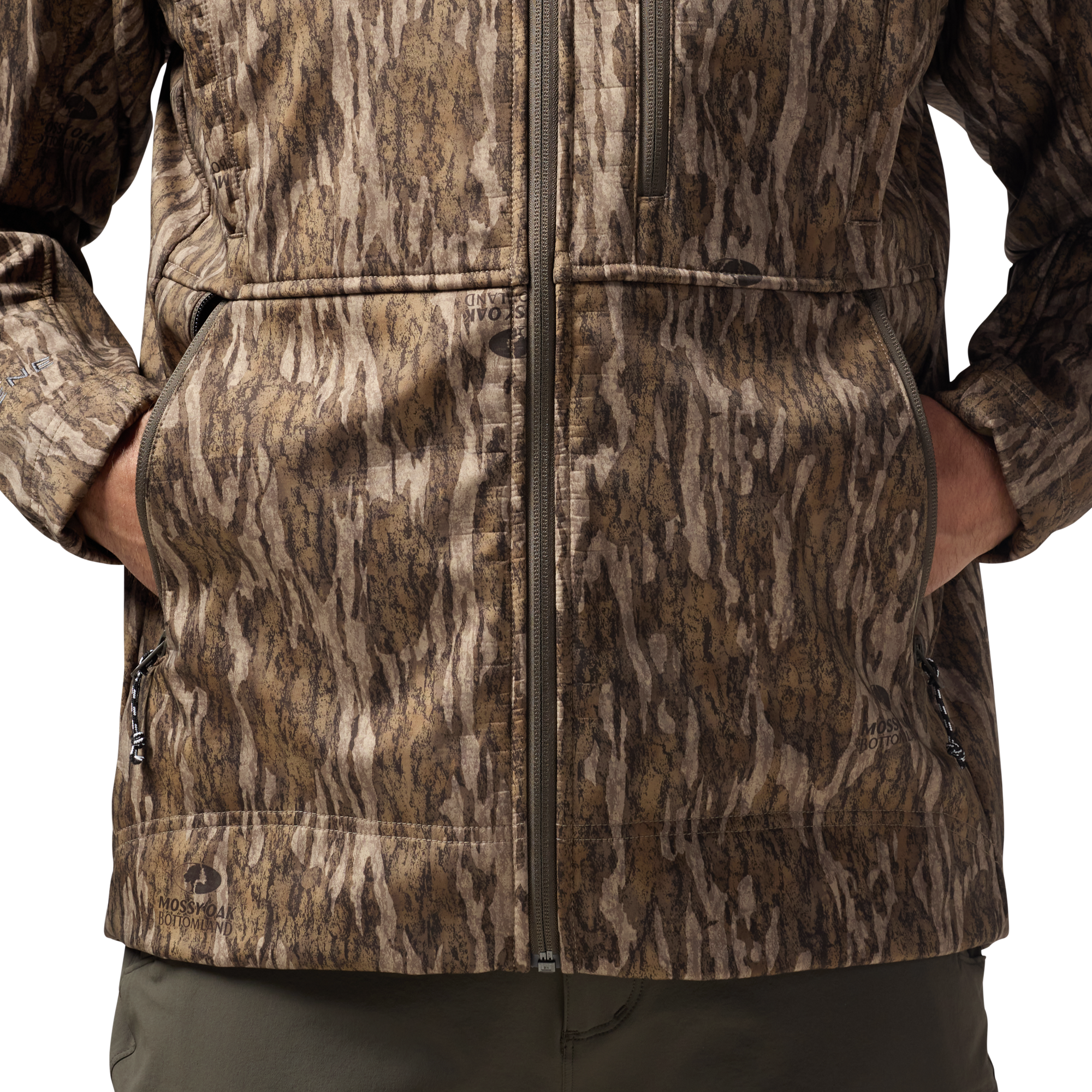 Scout Jacket in Mossy Oak Bottomland, on model #mossy_oak_bottomland