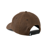 a brown hat with a black background