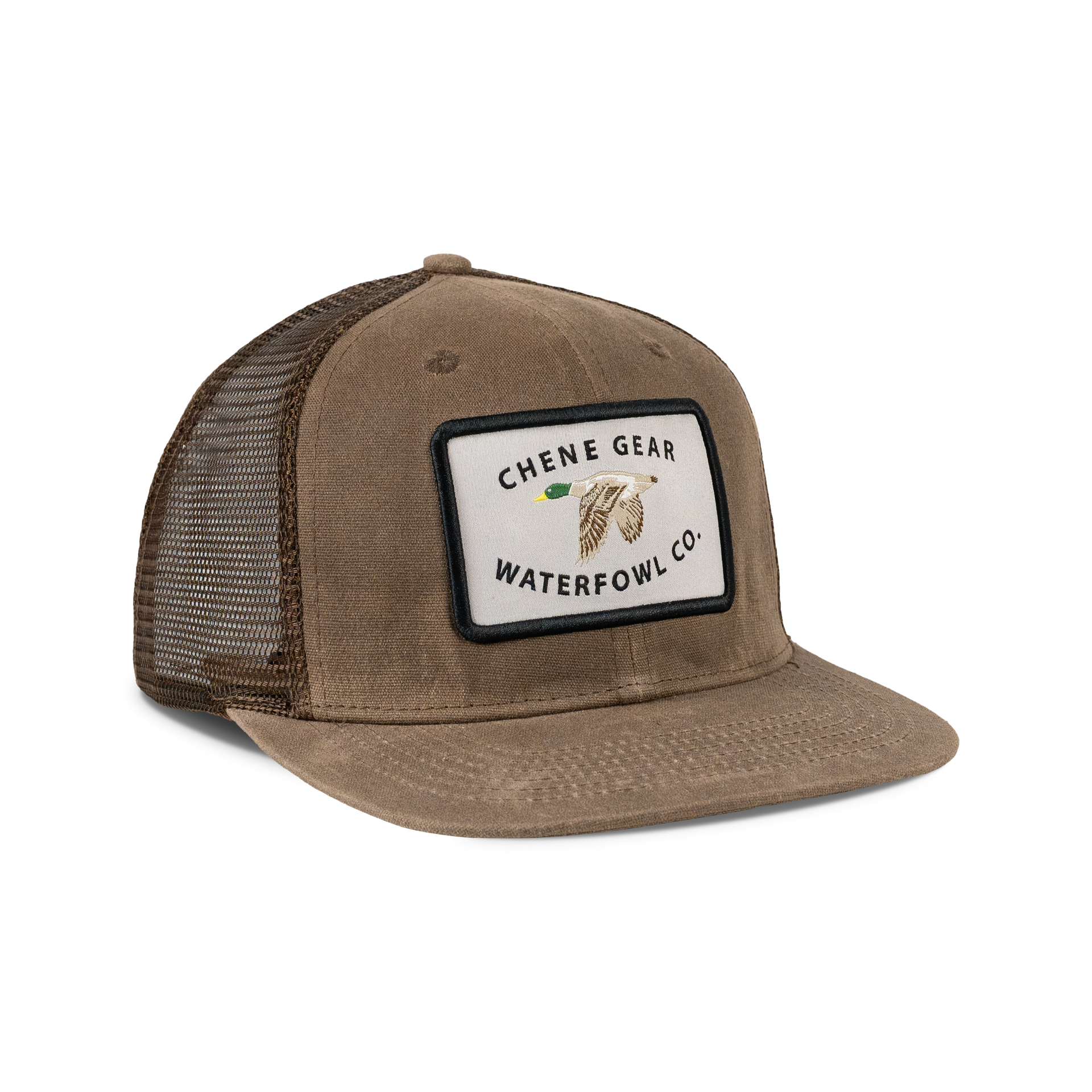 Wax Front Mesh Back Cap in Bourbon