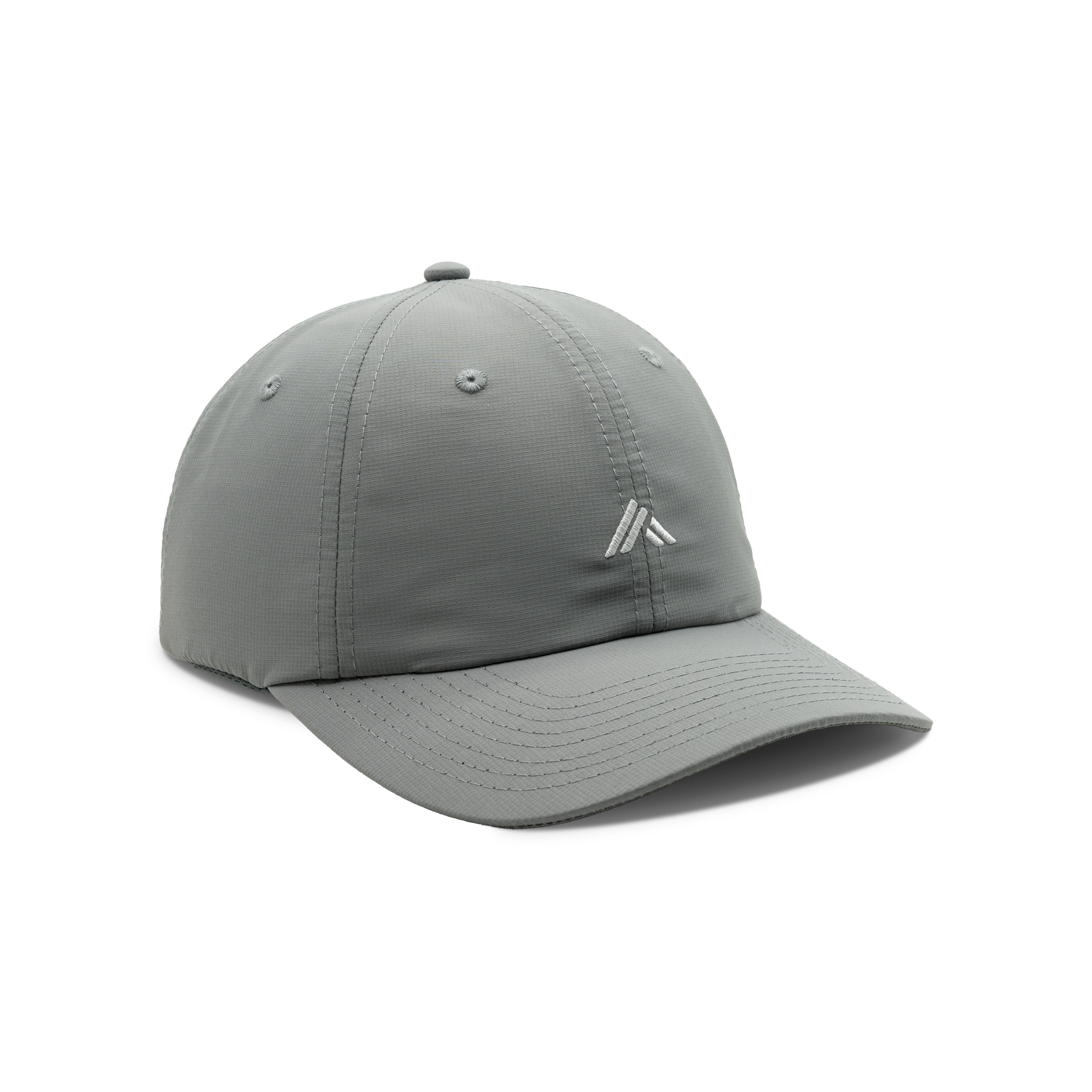 6-Panel Performance Diacritic Hat in Charcoal, front view #charcoal