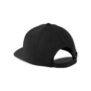 a black hat with a black background