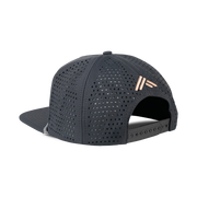 a black hat with a black background